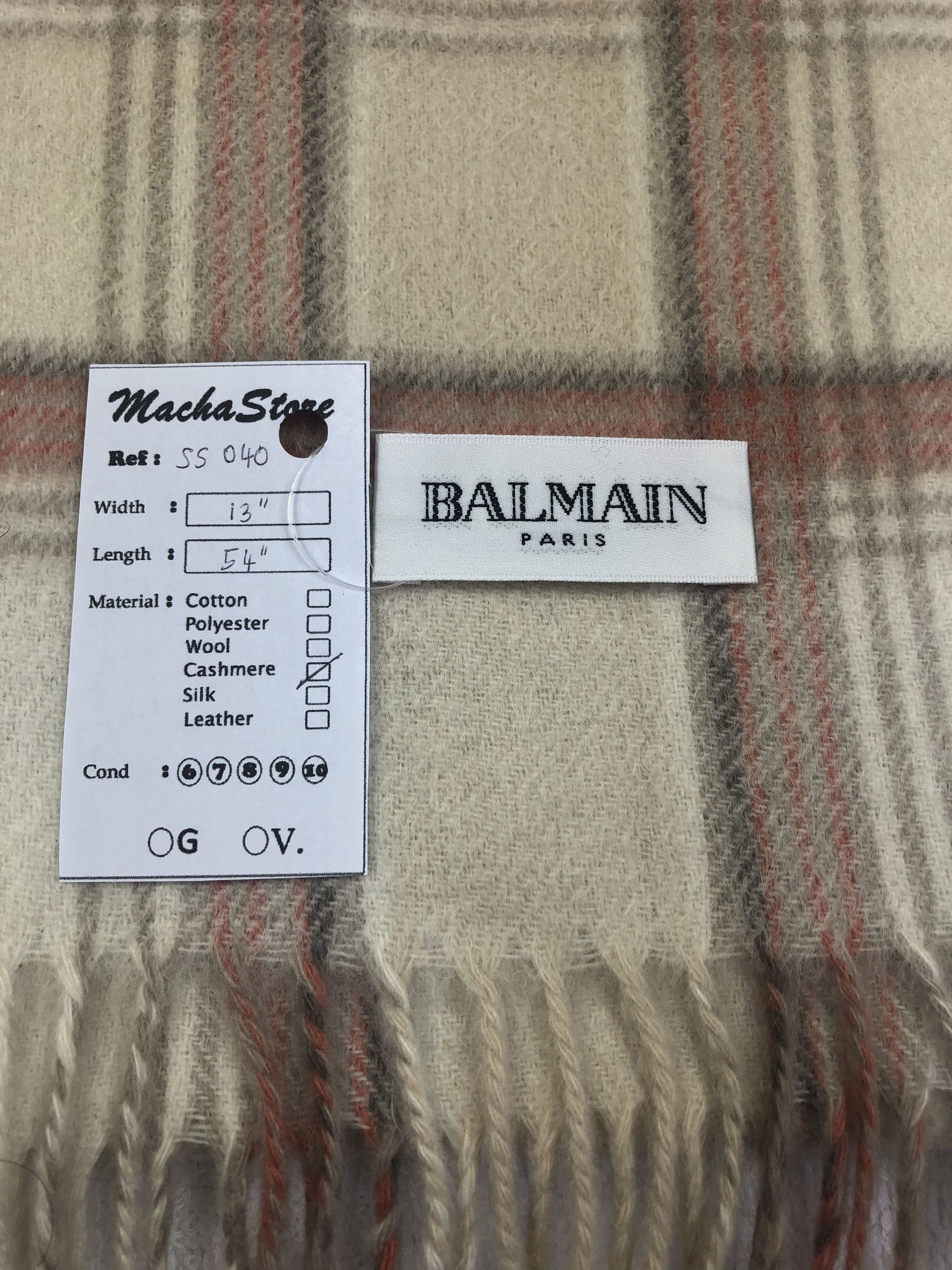 Pierre Balmain Balmain Cashmere Scarf / Muffler / Neckwear Size ONE SIZE - 4 Thumbnail