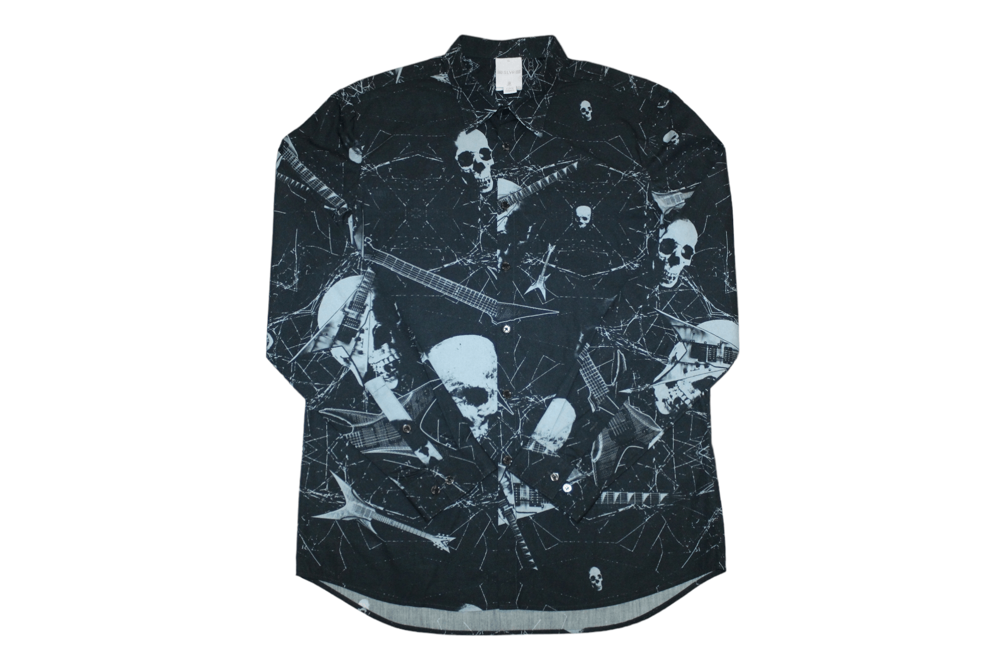 Adidas RARE 💥 Adidas SLVR Skull Graphic All Over Print Shirt Size US L / EU 52-54 / 3 - 1 Thumbnail