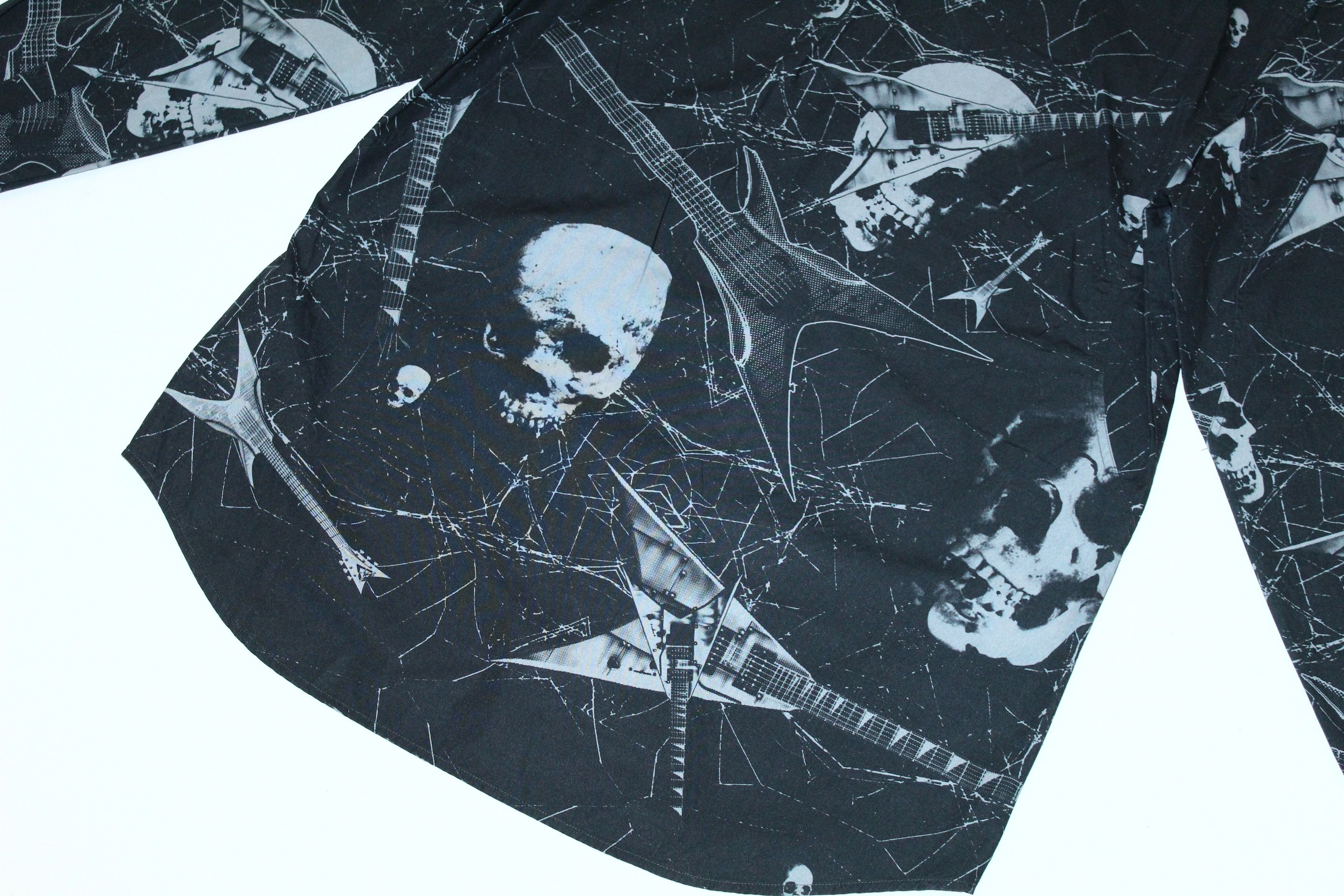 Adidas RARE 💥 Adidas SLVR Skull Graphic All Over Print Shirt Size US L / EU 52-54 / 3 - 8 Thumbnail
