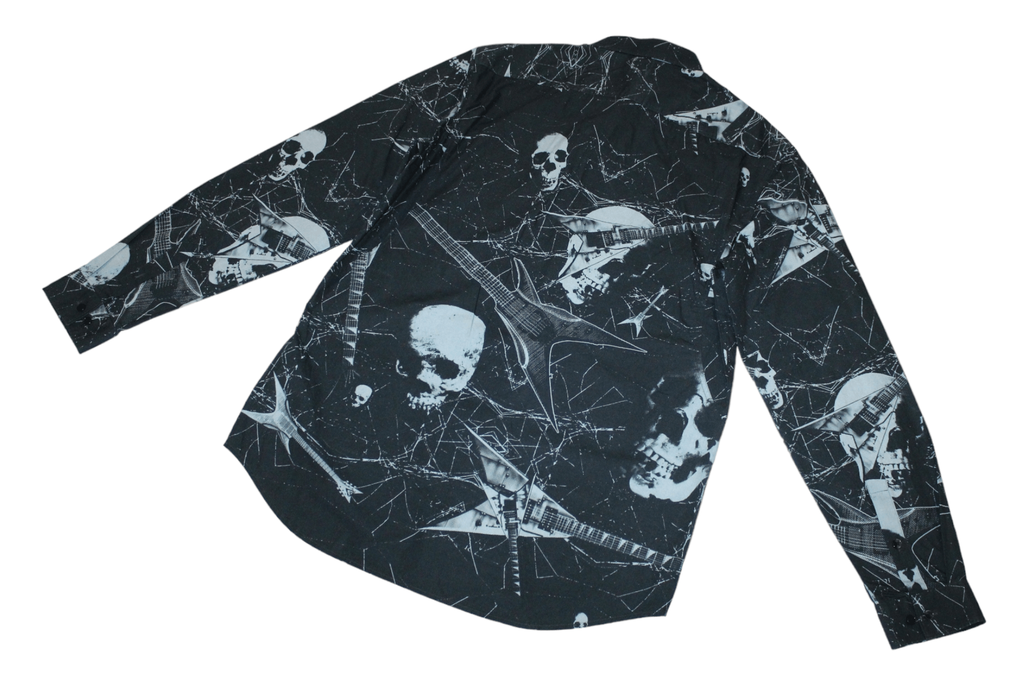 Adidas RARE 💥 Adidas SLVR Skull Graphic All Over Print Shirt Size US L / EU 52-54 / 3 - 6 Thumbnail