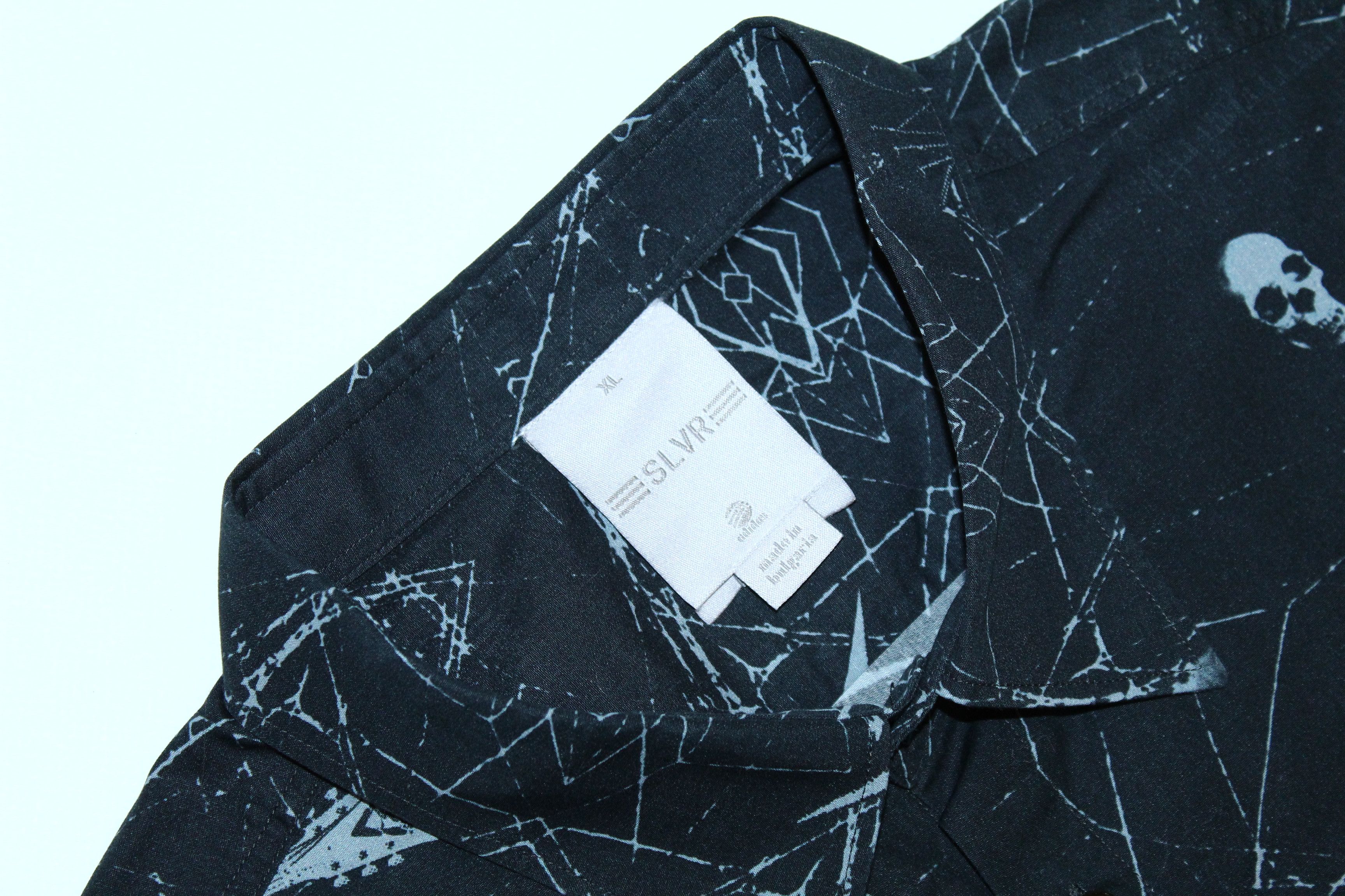 Adidas RARE 💥 Adidas SLVR Skull Graphic All Over Print Shirt Size US L / EU 52-54 / 3 - 2 Thumbnail
