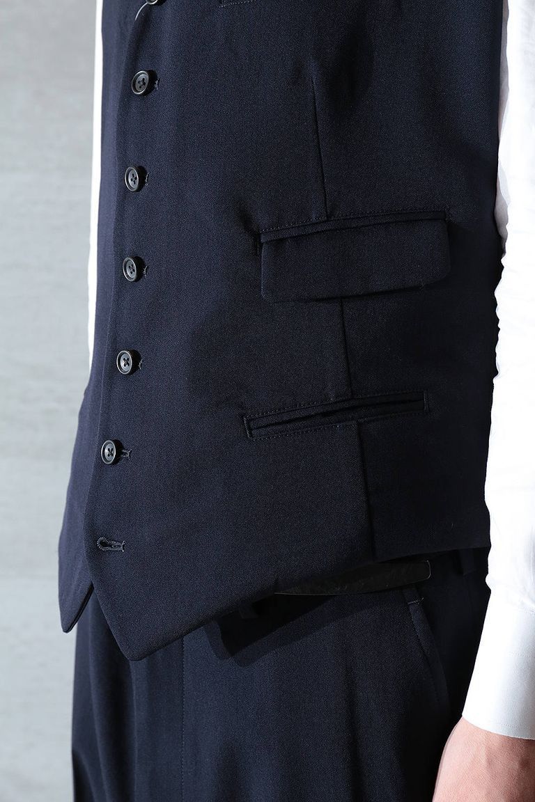 Yohji Yamamoto Yohji Yamamoto Pour Homme -Wool Gabardine 7BS Suit Vest Size US XL / EU 56 / 4 - 5 Thumbnail