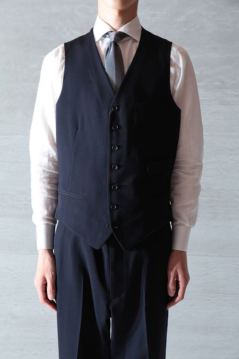 Yohji Yamamoto Yohji Yamamoto Pour Homme -Wool Gabardine 7BS Suit Vest Size US XL / EU 56 / 4 - 4 Thumbnail