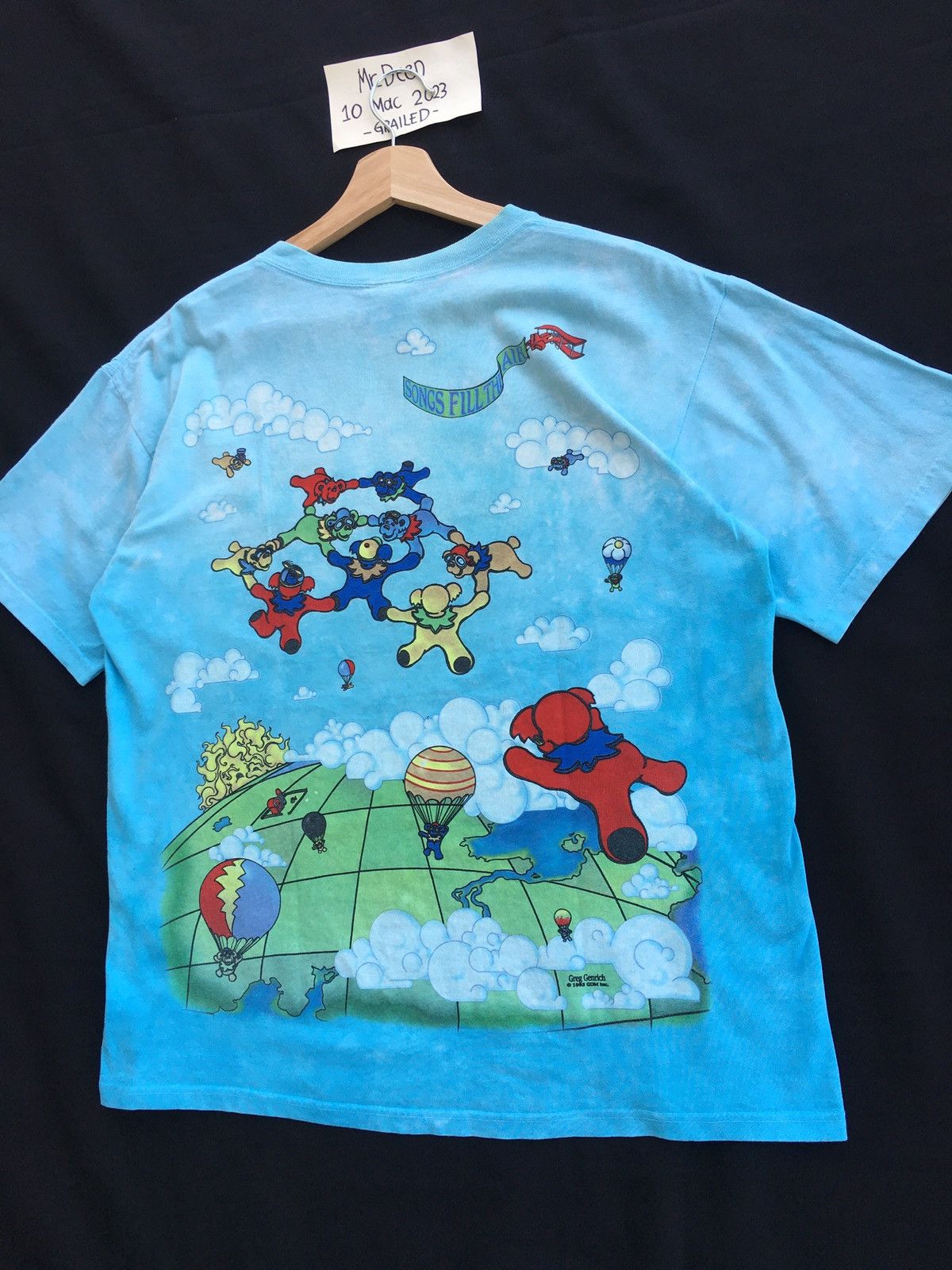 Grateful Dead Vintage Grateful Dead tie dye shirt liquid blue Size US M / EU 48-50 / 2 - 18 Thumbnail