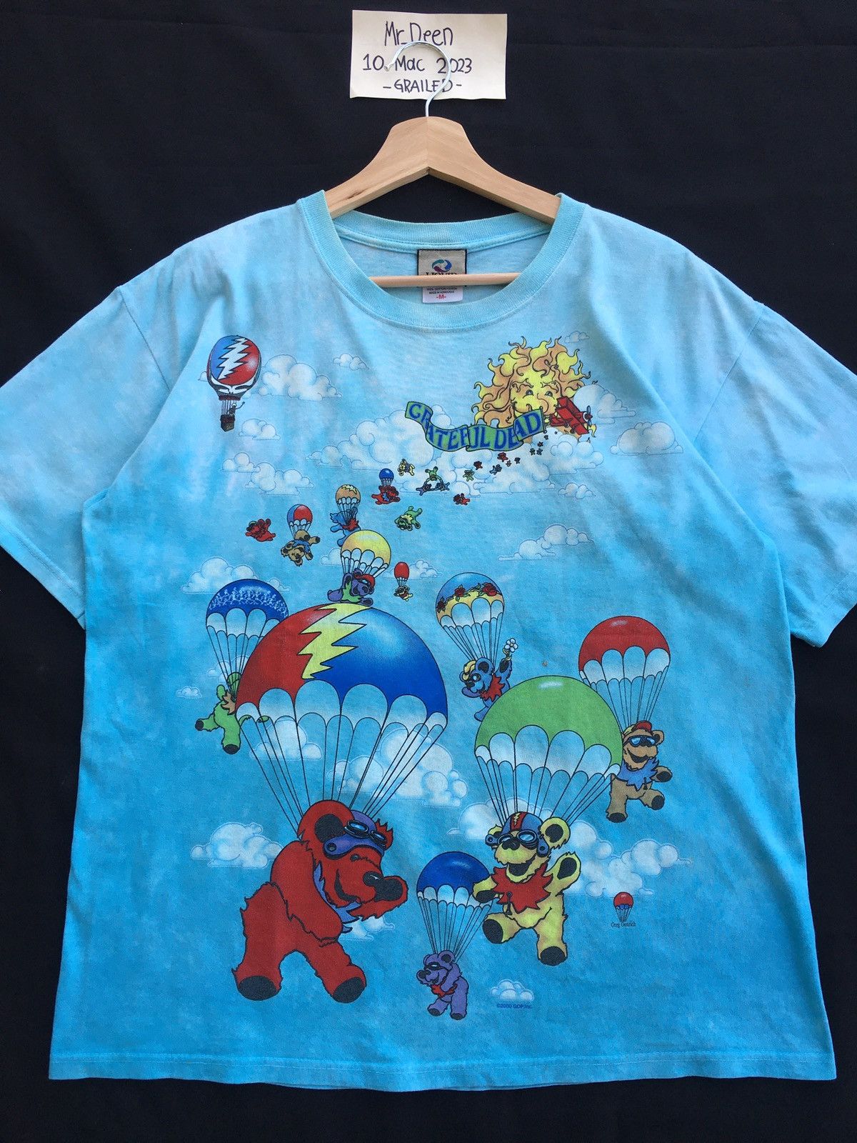 Grateful Dead Vintage Grateful Dead tie dye shirt liquid blue Size US M / EU 48-50 / 2 - 5 Thumbnail