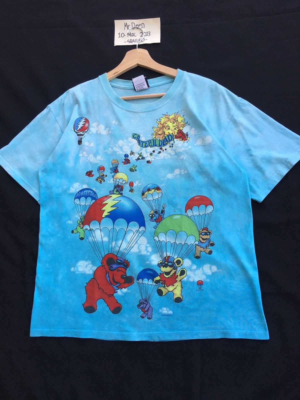 Grateful Dead Vintage Grateful Dead tie dye shirt liquid blue Size US M / EU 48-50 / 2 - 4 Thumbnail