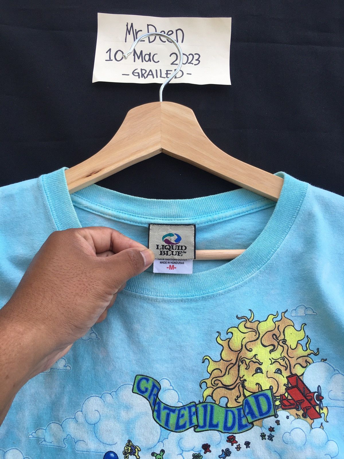 Grateful Dead Vintage Grateful Dead tie dye shirt liquid blue Size US M / EU 48-50 / 2 - 9 Thumbnail