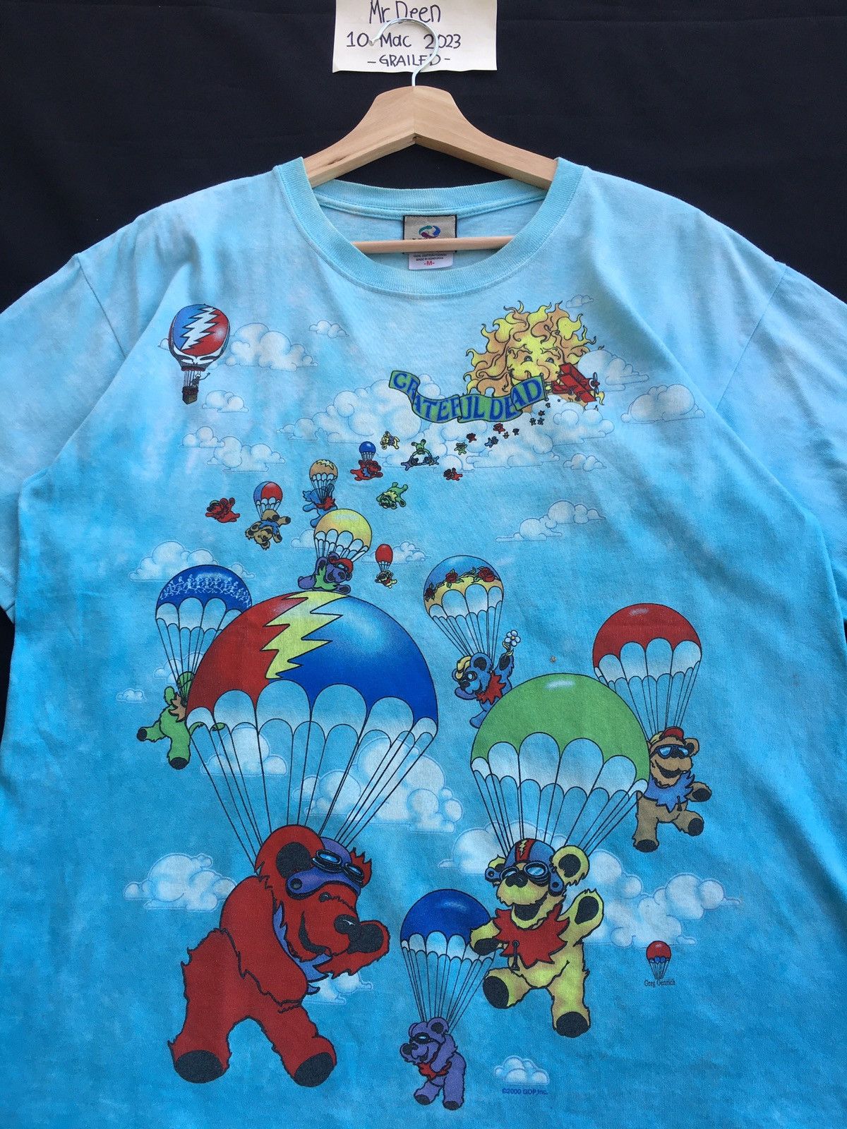 Grateful Dead Vintage Grateful Dead tie dye shirt liquid blue Size US M / EU 48-50 / 2 - 7 Thumbnail