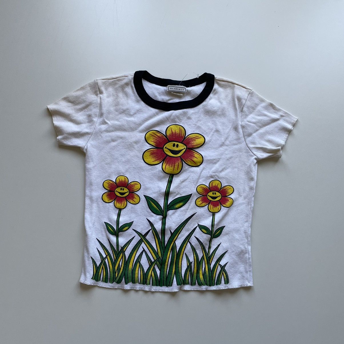 Vintage Vintage 2000s Cute Sun Flower Art Graphic T Shirt XS Size XS / US 0-2 / IT 36-38 - 1 Thumbnail