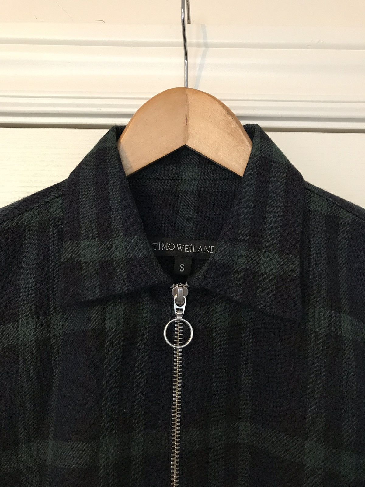 Timo Weiland Drew Plaid Zip Up Shirt Jacket Size US S / EU 44-46 / 1 - 3 Thumbnail