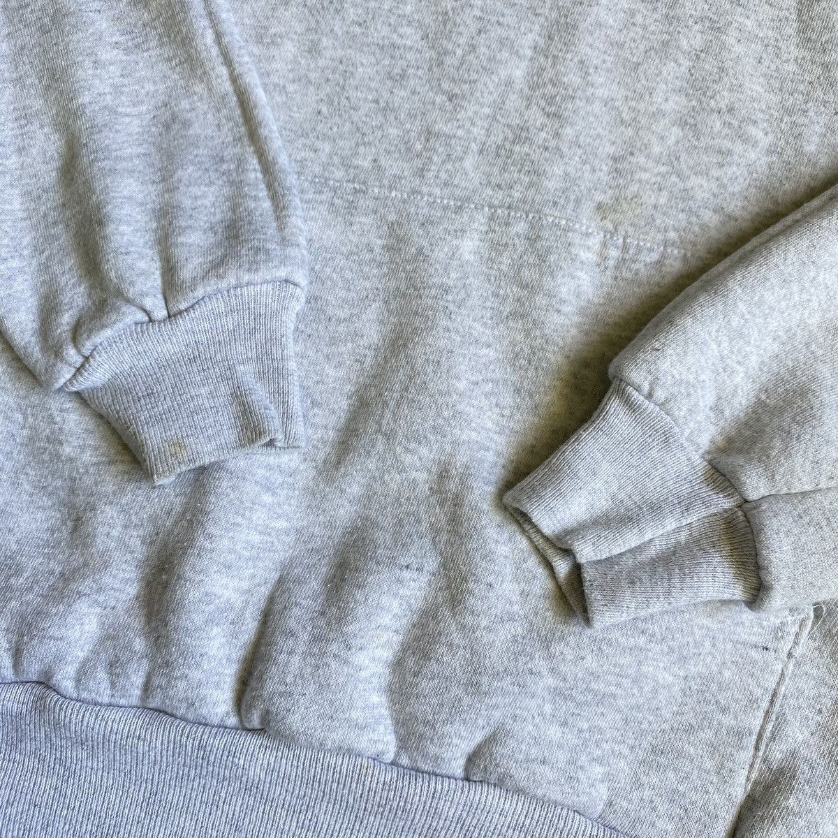 Vintage Vintage 90s Hanes Heather Grey Blank Pullover String Hoodie Size US XL / EU 56 / 4 - 2 Thumbnail
