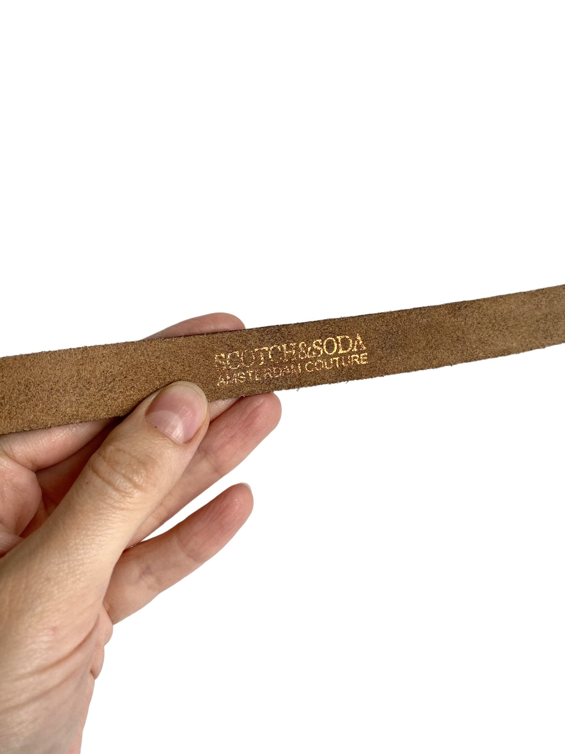 Scotch & Soda Scotch & Soda BROWN CROCO GENUINE LEATHER SKINNY BELT (L) Size 36 - 5 Thumbnail