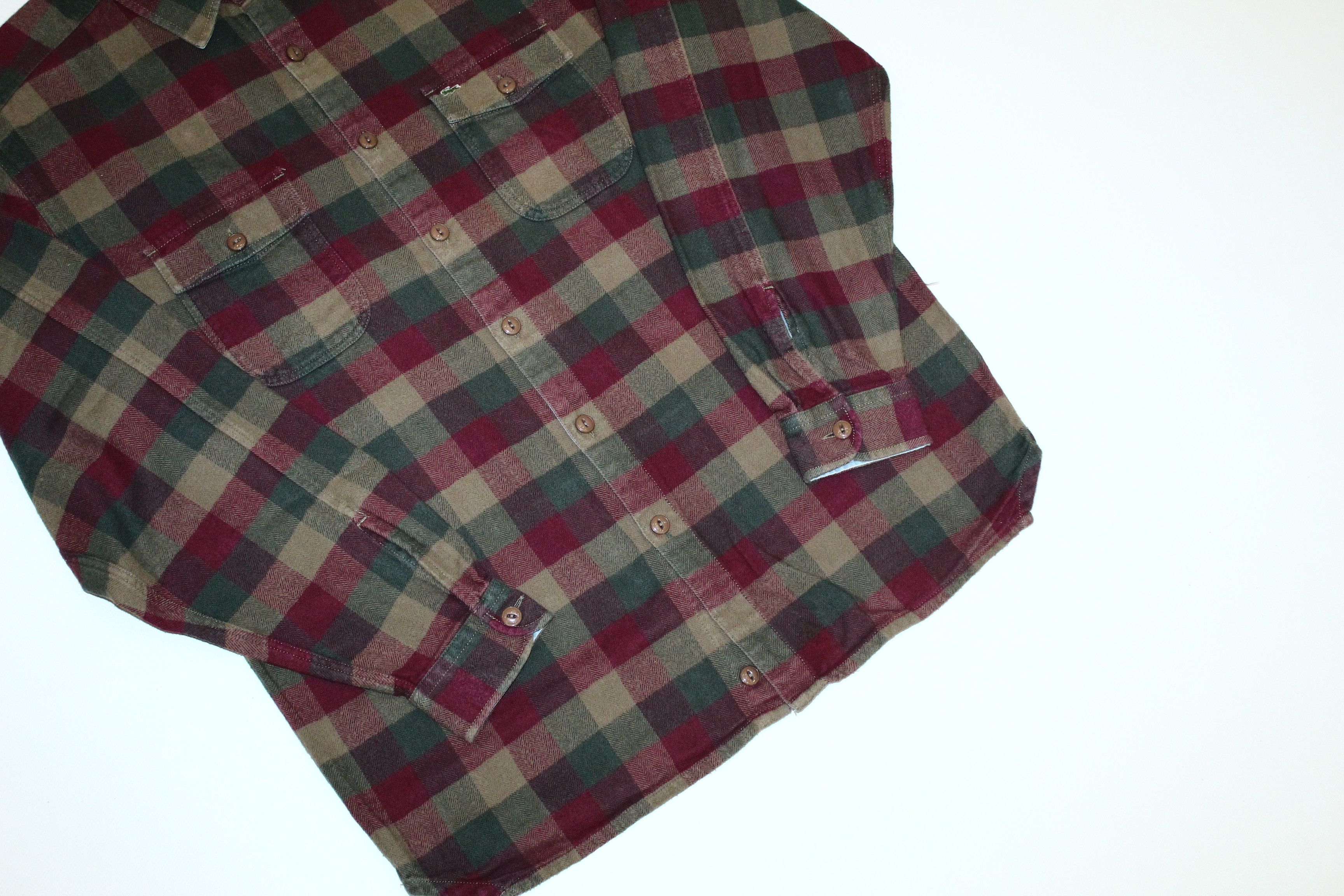 Lacoste 🔥VTG🔥 Lacoste Checkered Rugged Flannel Baggy Shirt Size US XL / EU 56 / 4 - 4 Thumbnail