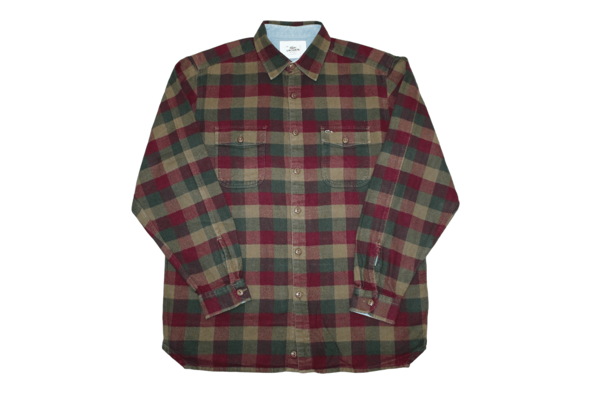 Lacoste 🔥VTG🔥 Lacoste Checkered Rugged Flannel Baggy Shirt Size US XL / EU 56 / 4 - 1 Thumbnail