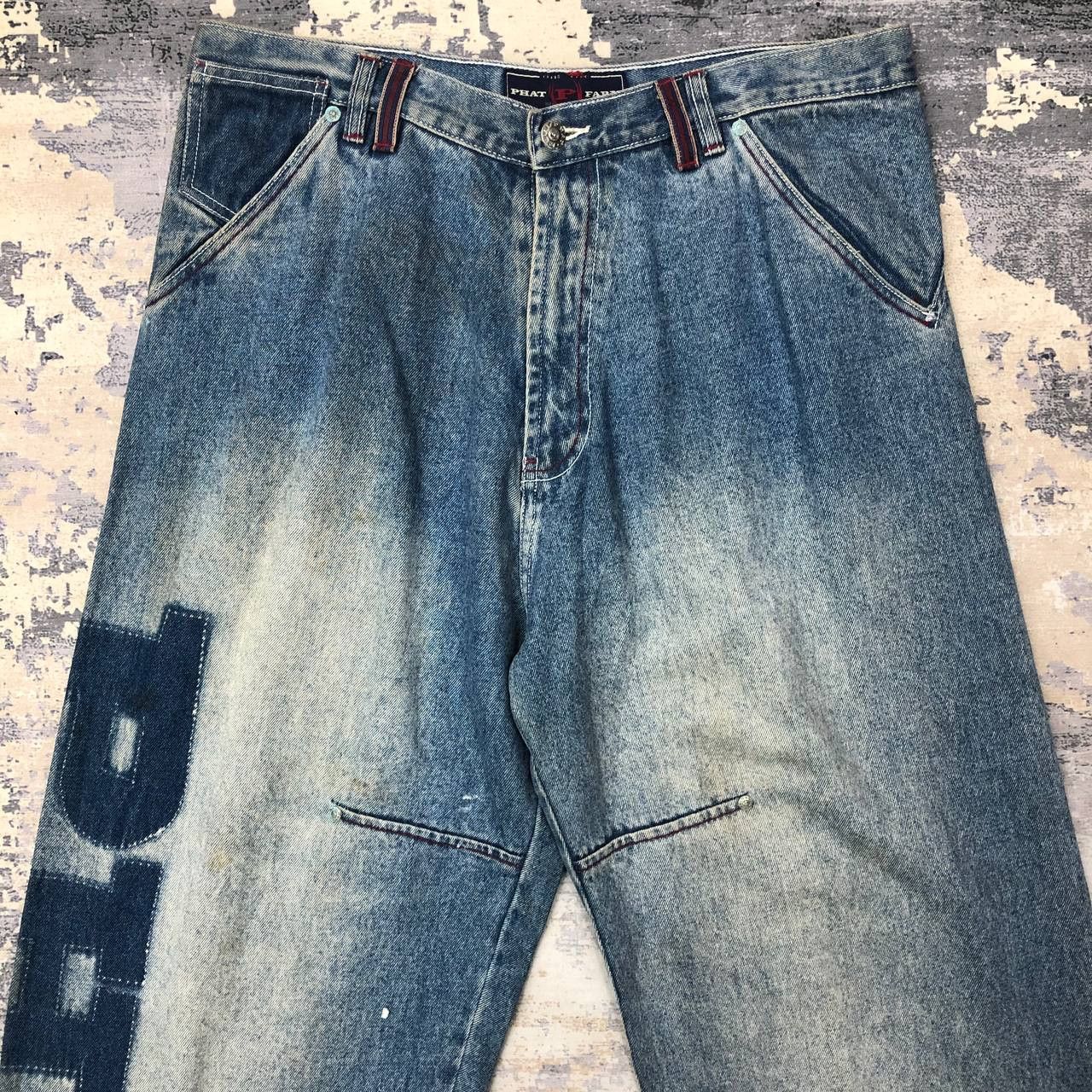 Phat Farm P378 PHAT FARM NEW YORK BAGGY JEANS Size US 36 / EU 52 - 3 Thumbnail
