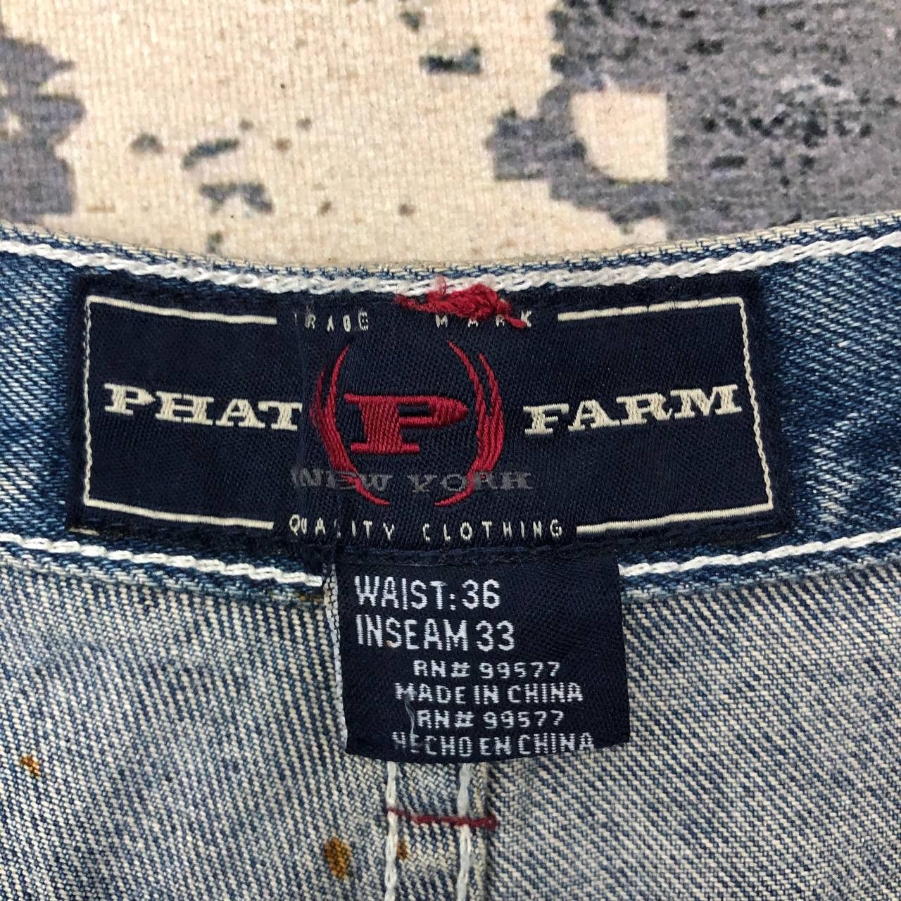 Phat Farm P378 PHAT FARM NEW YORK BAGGY JEANS Size US 36 / EU 52 - 7 Thumbnail