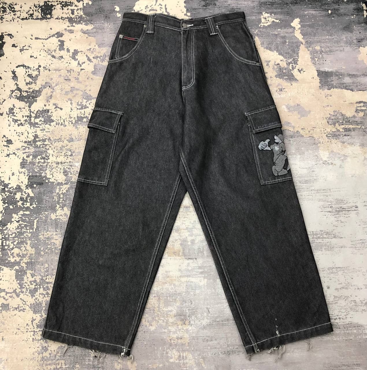 Vintage P377 VTG 90s PJ'S SURFO CARGO DENIM PANTS Size US 32 / EU 48 - 2 Thumbnail