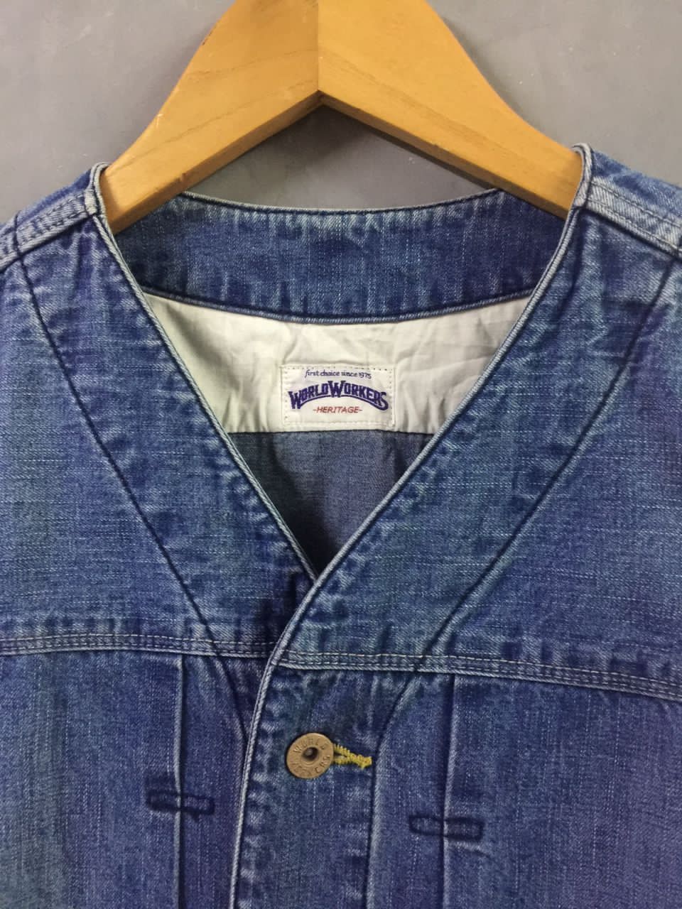 Big John WORLD WORKERS - Heritage Single Pocket Denim Trucker Jackets Size US M / EU 48-50 / 2 - 5 Thumbnail
