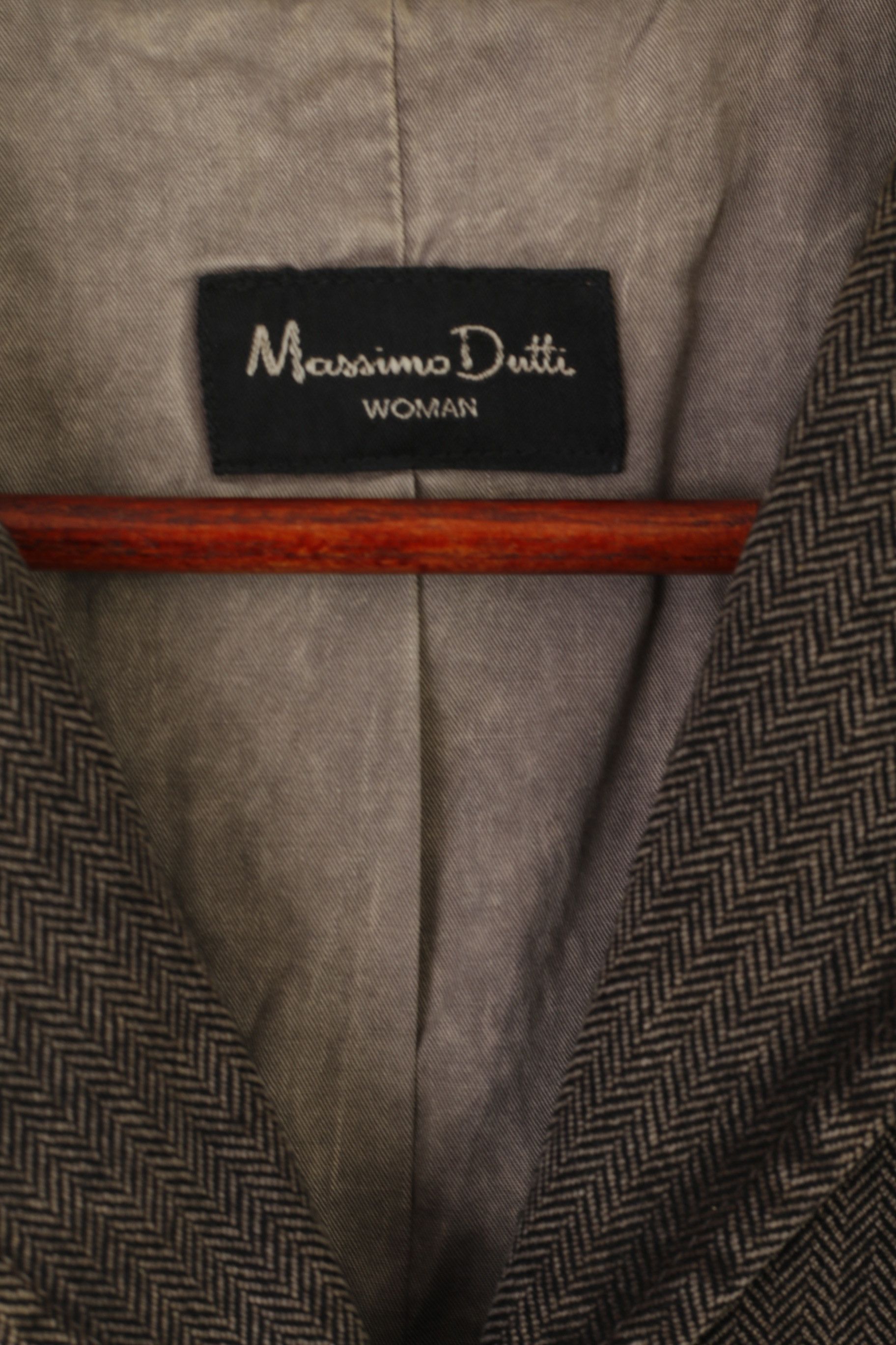 Massimo Dutti Massimo Dutti Women 40 S Blazer Brown Vintage Cotton 0100 Size S / US 4 / IT 40 - 5 Thumbnail