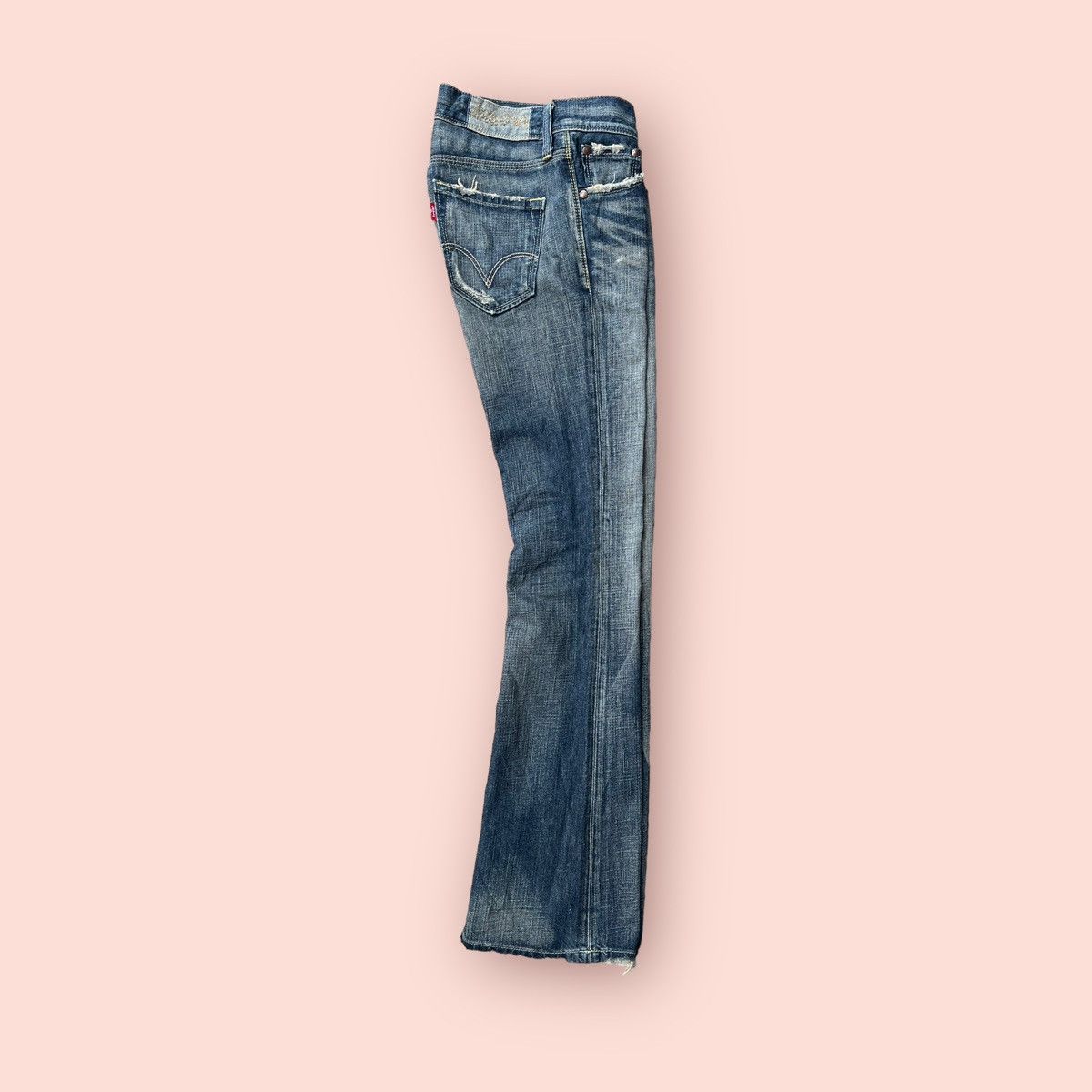 If Six Was Nine × Levi's × Levi's Vintage Clothing FLARED DISTRESSED LEVIS JAPAN LADIES JEANS Size 27" / US 4 / IT 40 - 7 Thumbnail