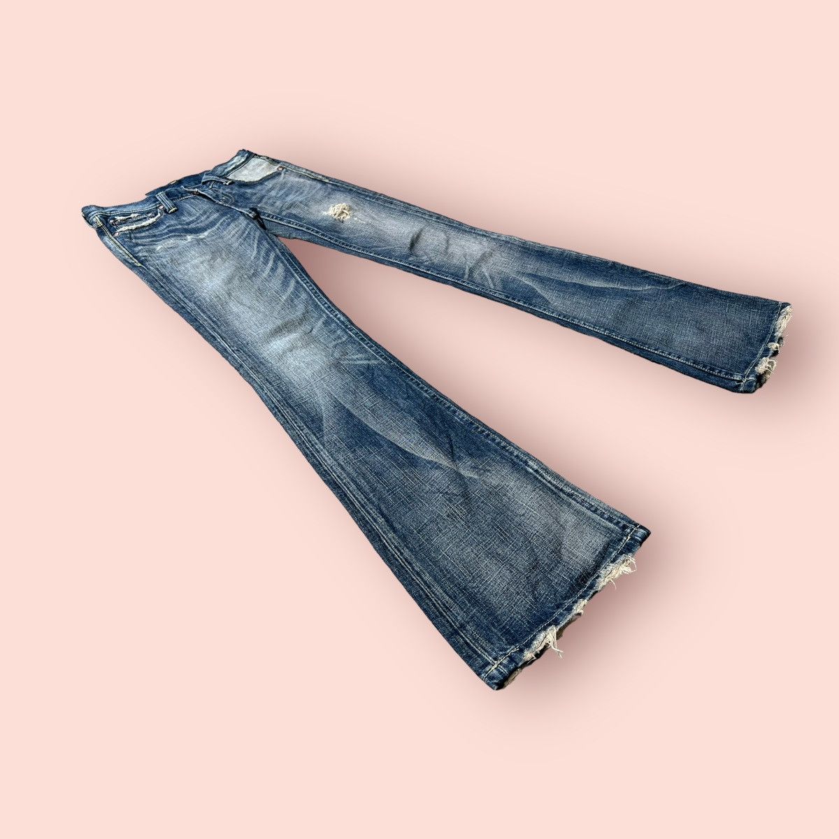 If Six Was Nine × Levi's × Levi's Vintage Clothing FLARED DISTRESSED LEVIS JAPAN LADIES JEANS Size 27" / US 4 / IT 40 - 1 Thumbnail