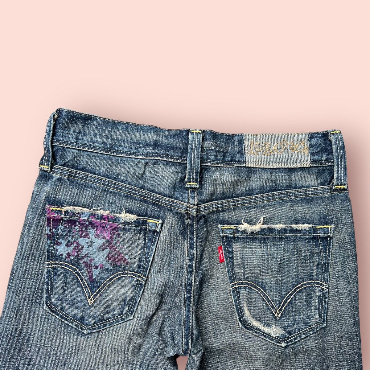 If Six Was Nine × Levi's × Levi's Vintage Clothing FLARED DISTRESSED LEVIS JAPAN LADIES JEANS Size 27" / US 4 / IT 40 - 21 Thumbnail
