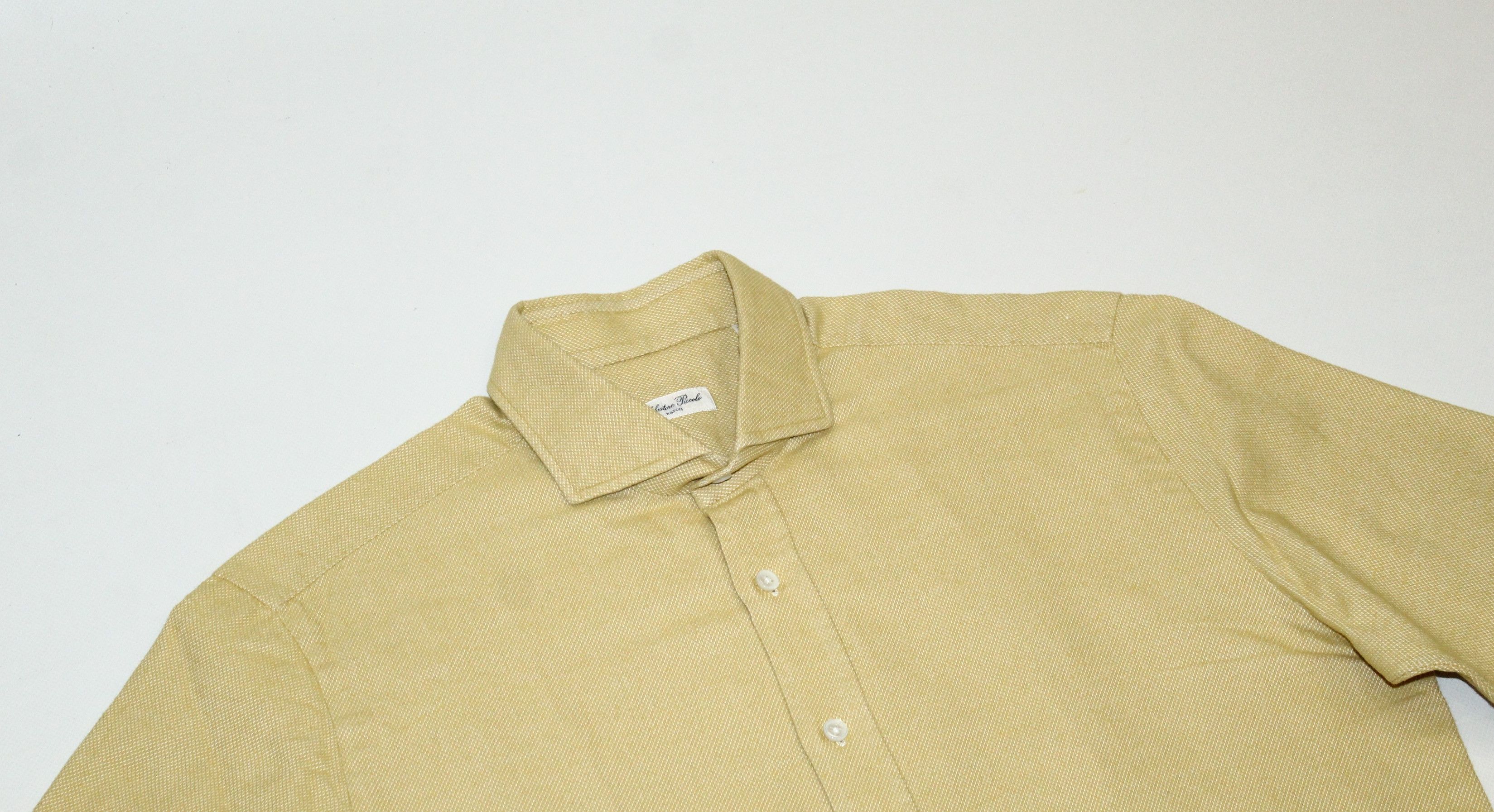 Barena Venezia Salvatore Piccolo Napoli Cutaway Collar Woven Cotton Shirt Size US L / EU 52-54 / 3 - 3 Thumbnail