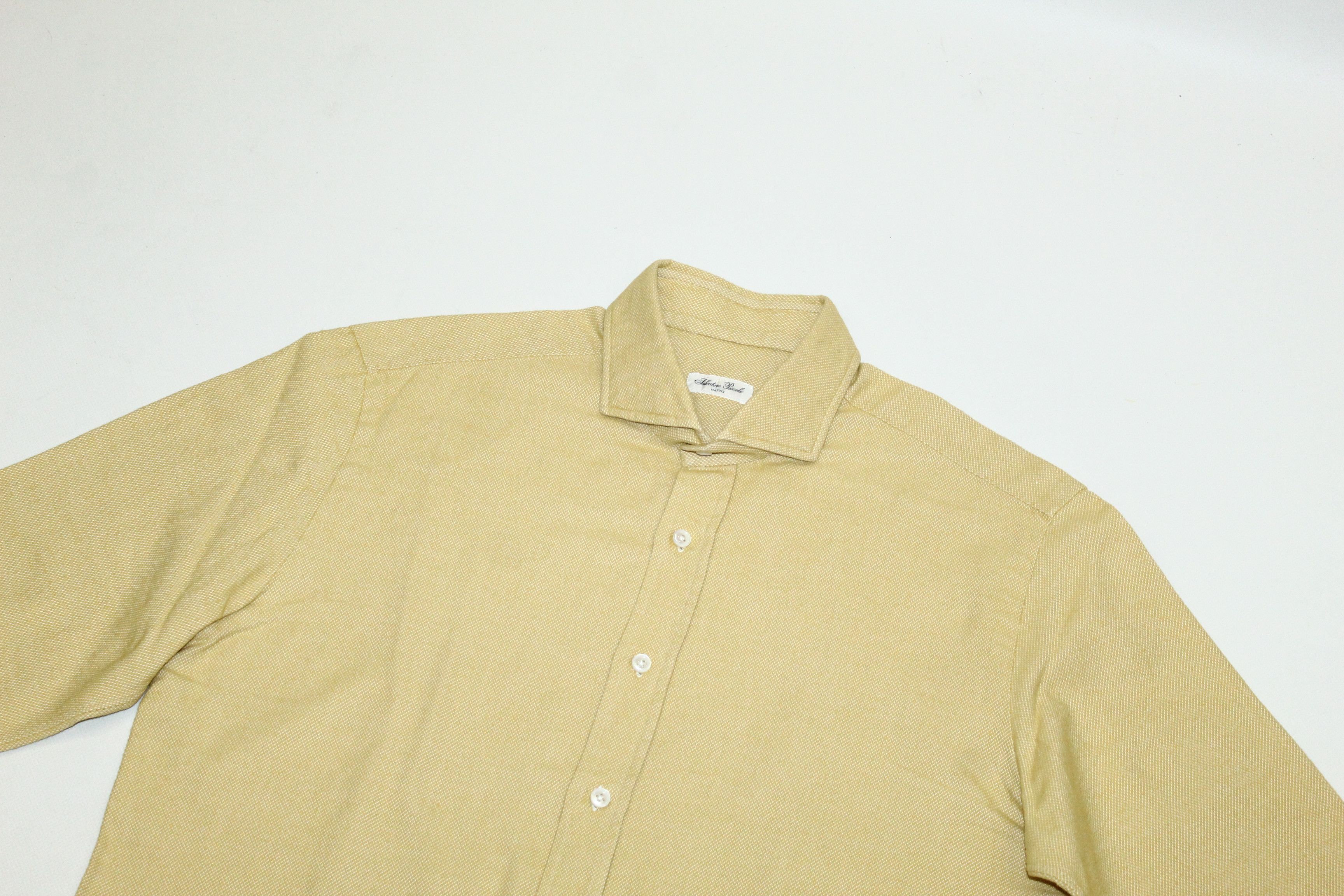 Barena Venezia Salvatore Piccolo Napoli Cutaway Collar Woven Cotton Shirt Size US L / EU 52-54 / 3 - 5 Thumbnail