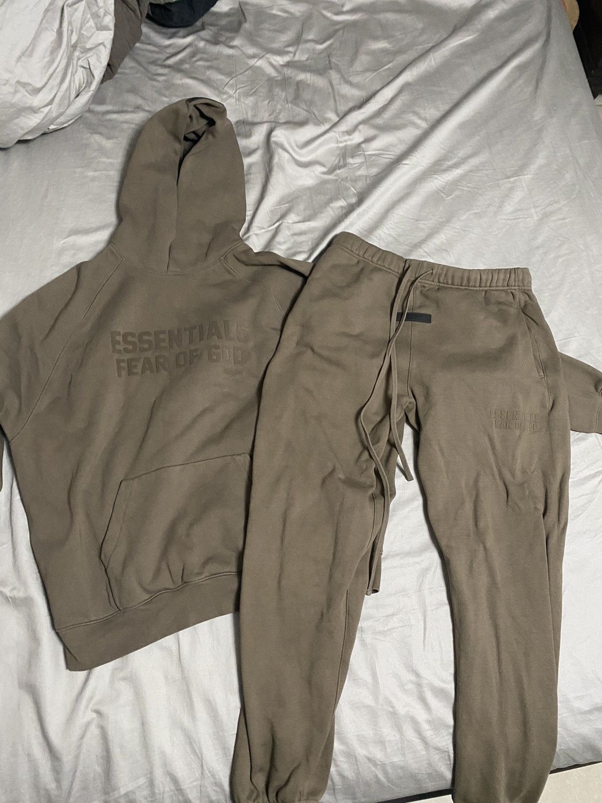 Fear of God Essentials Fear Of God Sweatsuit Brown | Grailed
