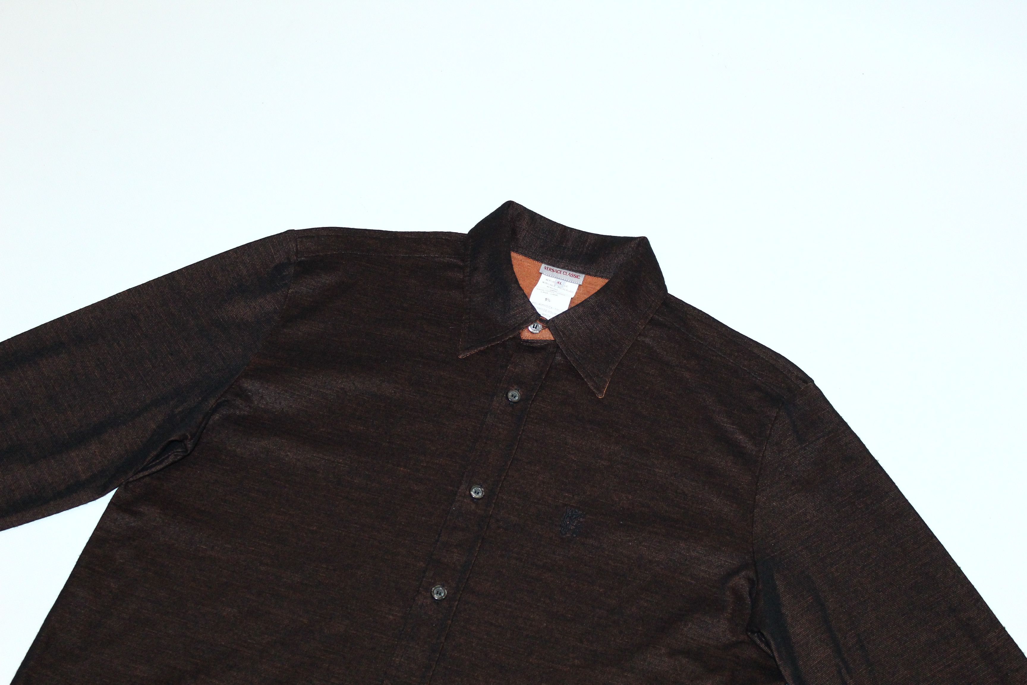 Versace 🔥VTG🔥 Versace Classic Woven Blend Shirt in gradient Size US XL / EU 56 / 4 - 3 Thumbnail