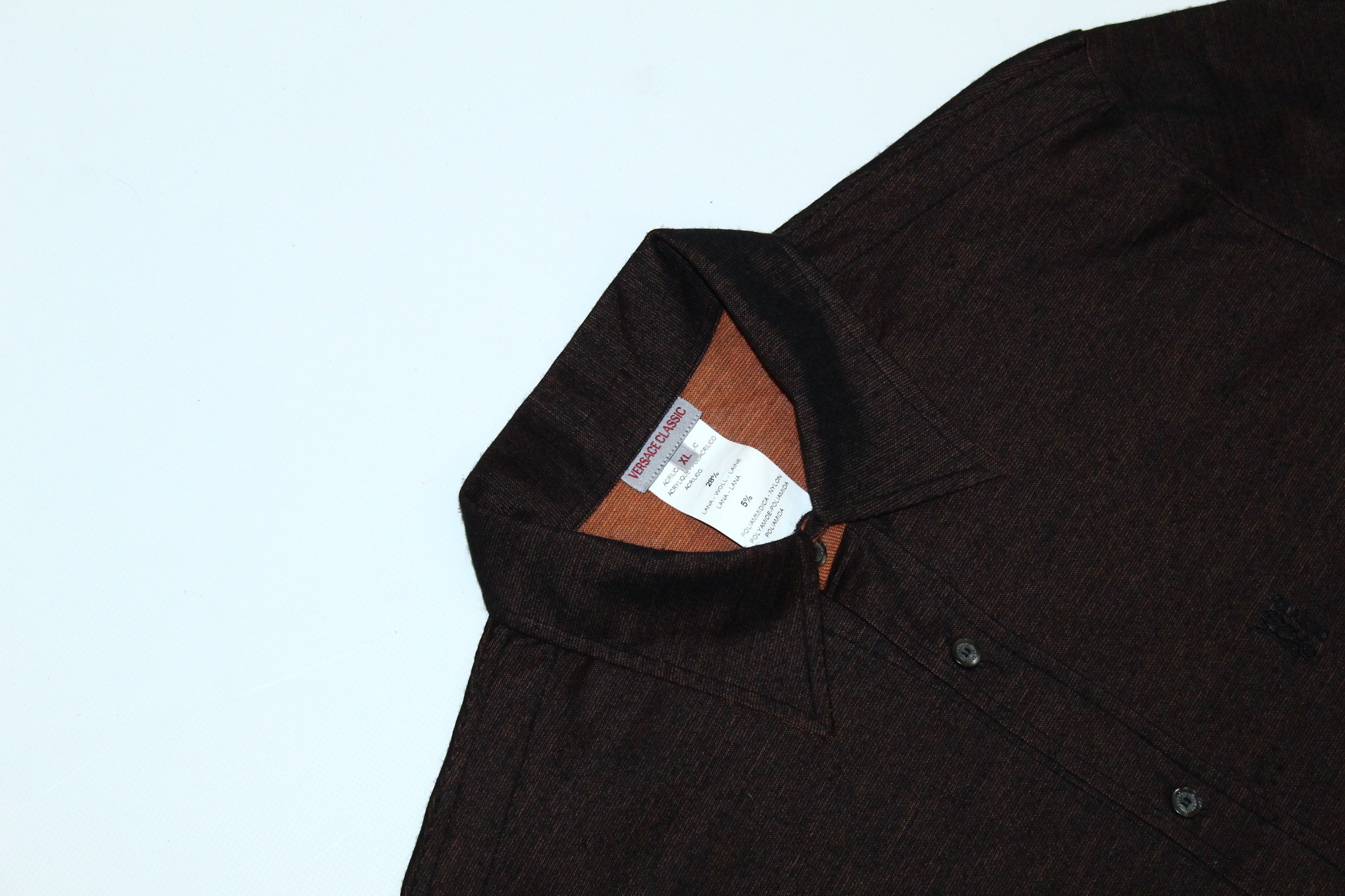 Versace 🔥VTG🔥 Versace Classic Woven Blend Shirt in gradient Size US XL / EU 56 / 4 - 2 Thumbnail