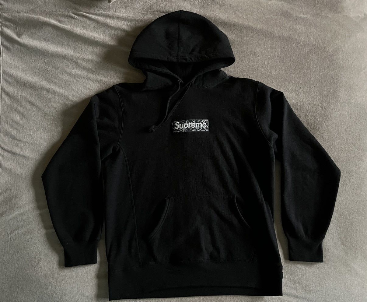 Supreme Supreme Bandana Box Logo Hooded Sweatshirt (Black) - Large Size US L / EU 52-54 / 3 - 2 Thumbnail