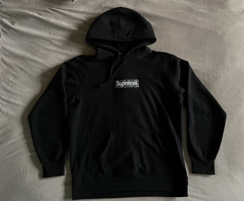 Supreme Supreme Bandana Box Logo Hooded Sweatshirt (Black) - Large ...