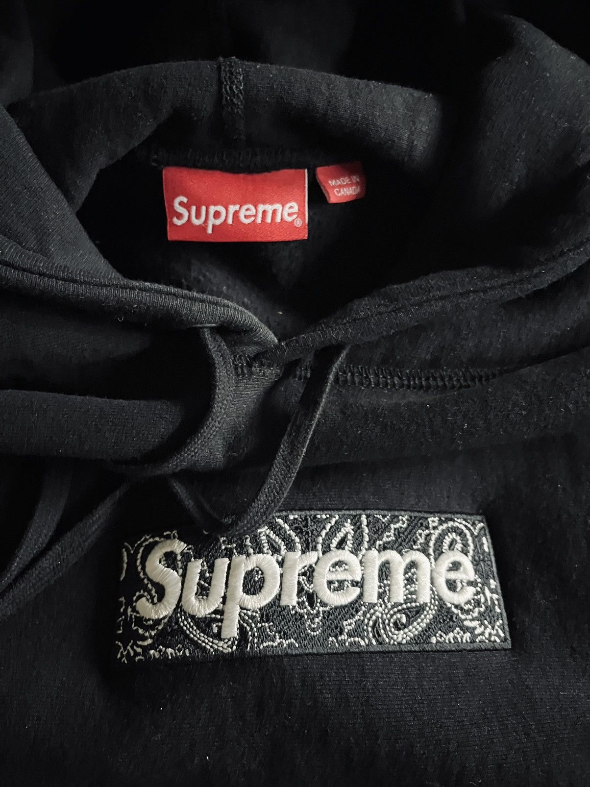 Supreme Supreme Bandana Box Logo Hooded Sweatshirt (Black) - Large Size US L / EU 52-54 / 3 - 3 Thumbnail