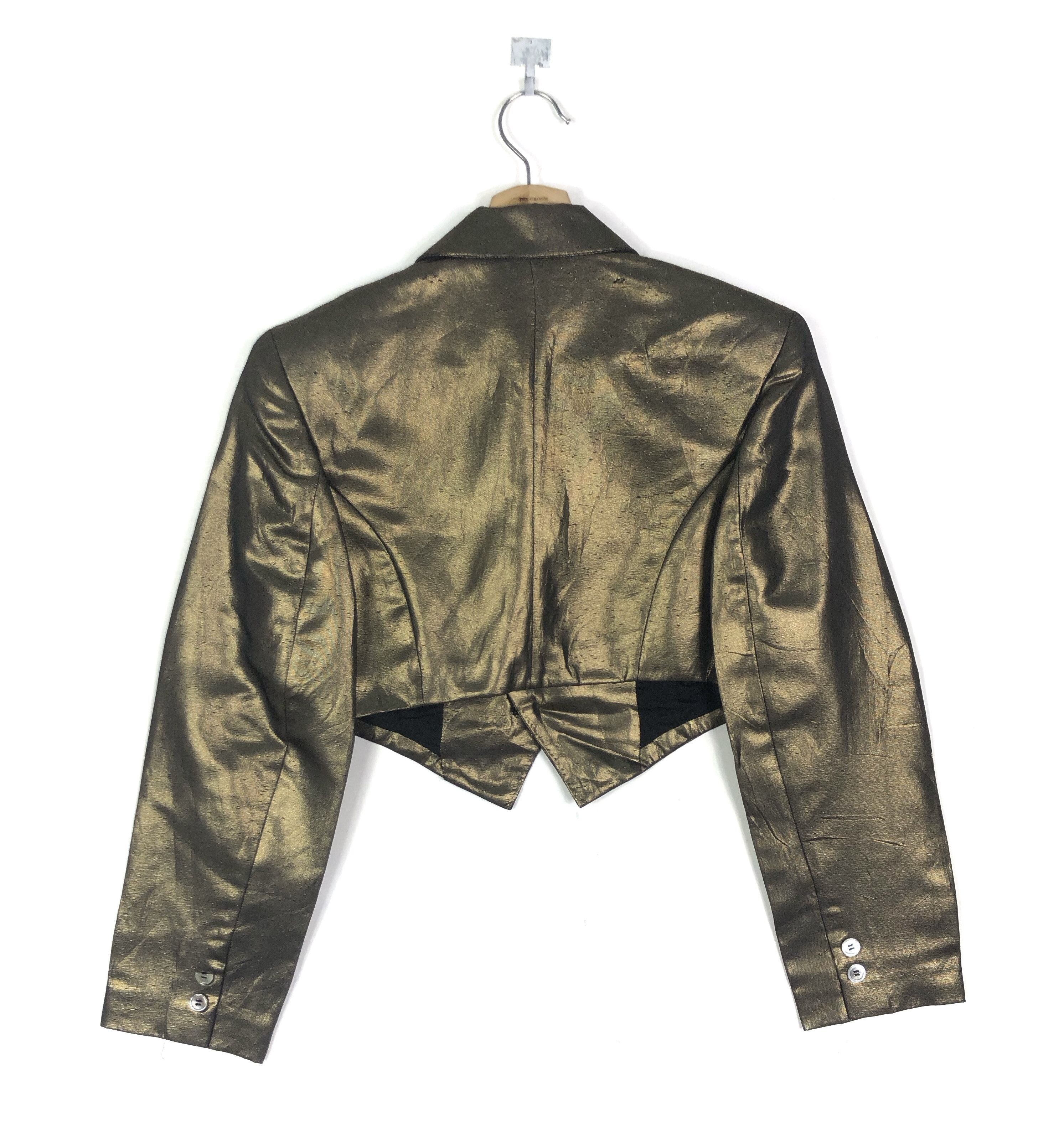 Comme des Garcons RARE🔥S/S1989 COMME DES GARÇONS NOIR METALLIC CROPPED JACKET Size XS / US 0-2 / IT 36-38 - 2 Thumbnail