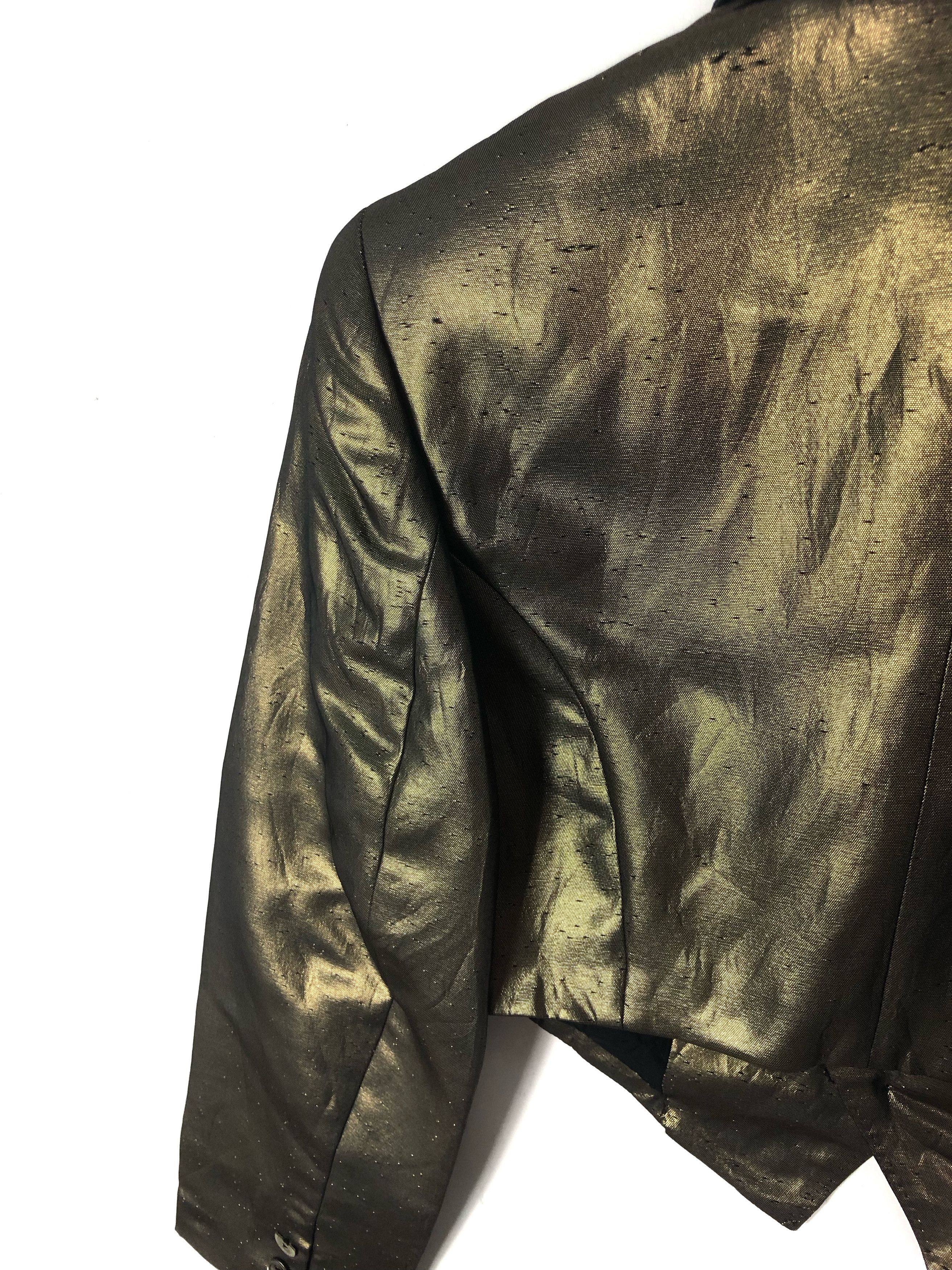 Comme des Garcons RARE🔥S/S1989 COMME DES GARÇONS NOIR METALLIC CROPPED JACKET Size XS / US 0-2 / IT 36-38 - 15 Thumbnail