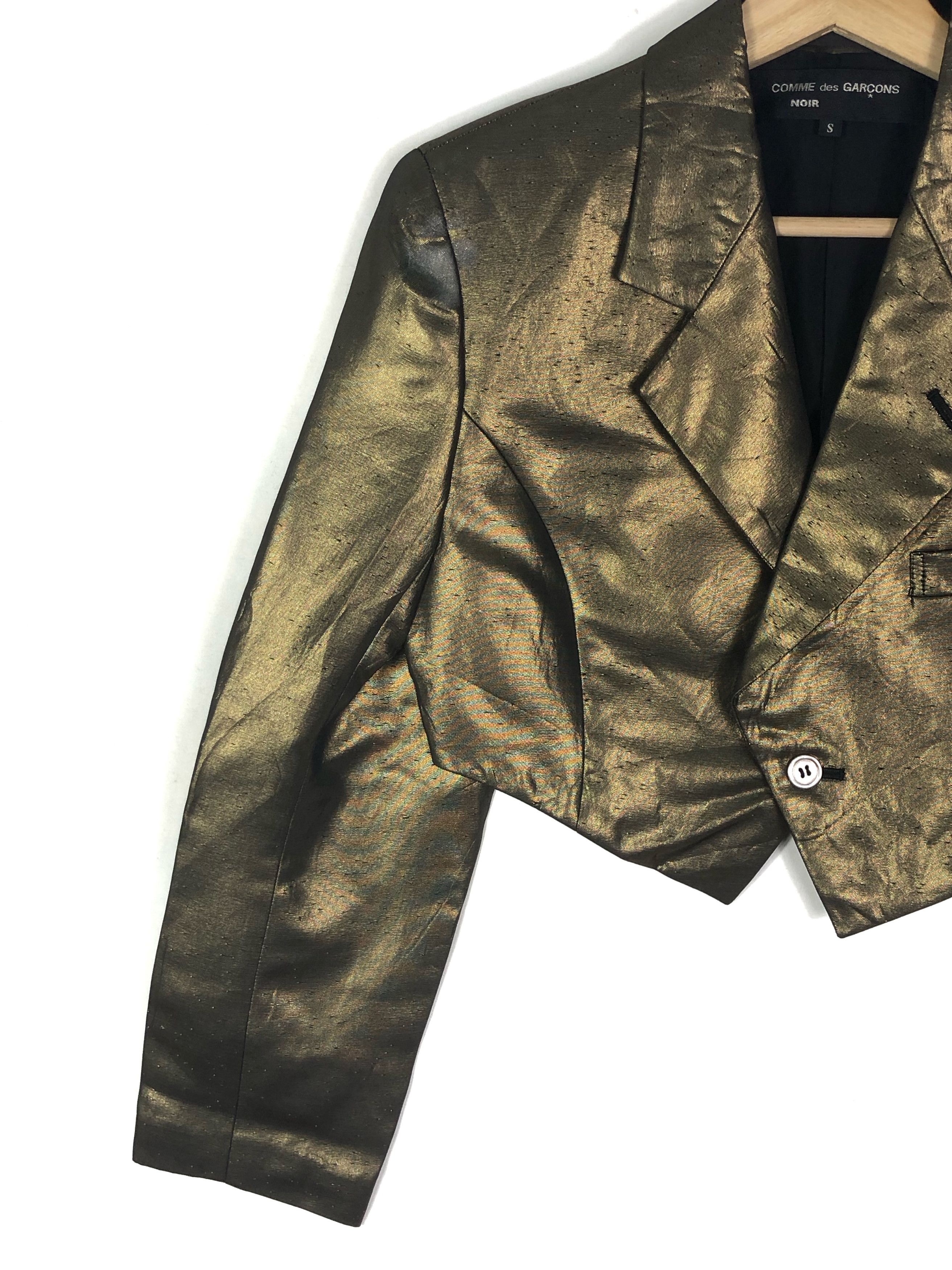 Comme des Garcons RARE🔥S/S1989 COMME DES GARÇONS NOIR METALLIC CROPPED JACKET Size XS / US 0-2 / IT 36-38 - 5 Thumbnail