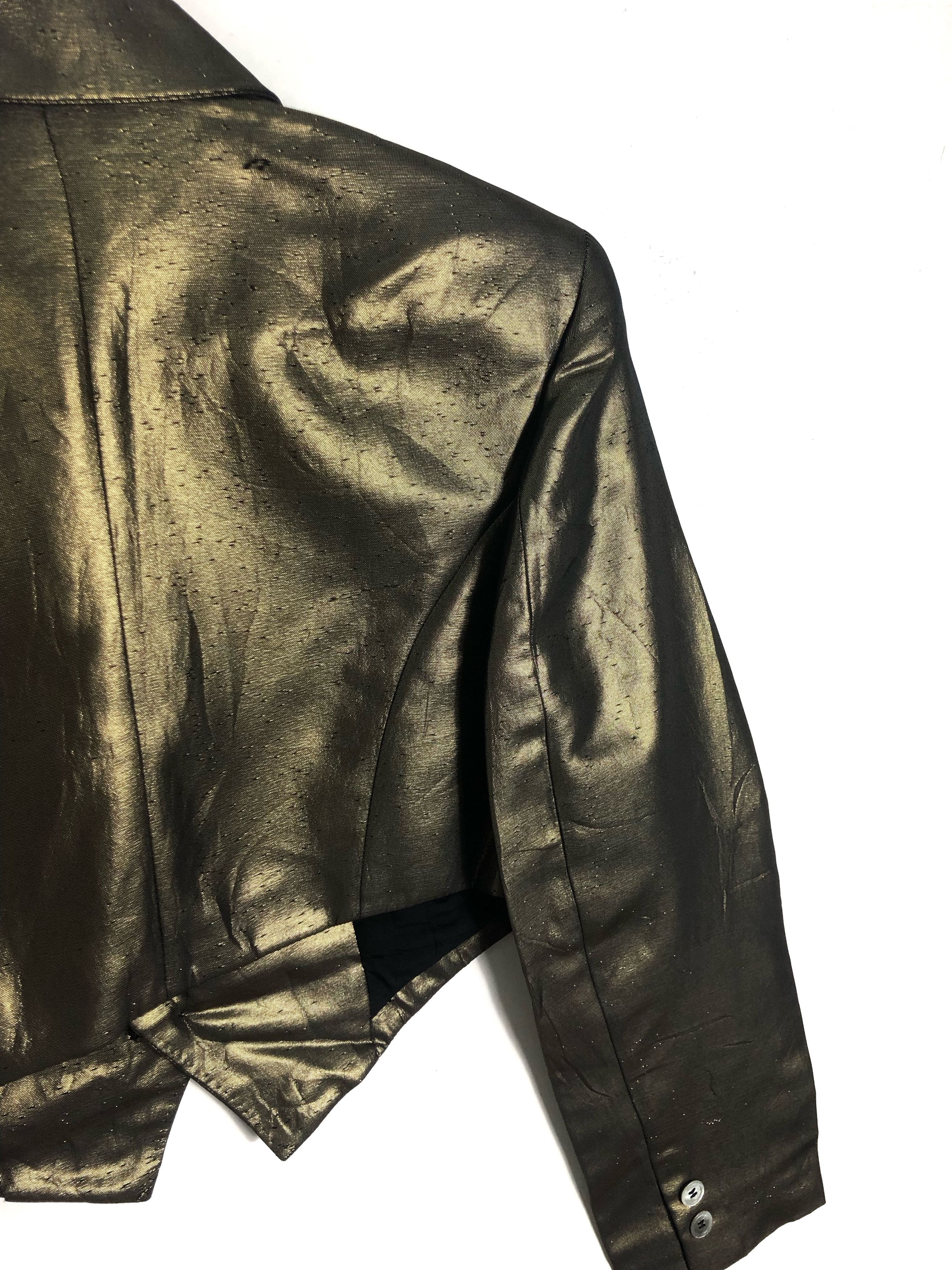 Comme des Garcons RARE🔥S/S1989 COMME DES GARÇONS NOIR METALLIC CROPPED JACKET Size XS / US 0-2 / IT 36-38 - 13 Thumbnail