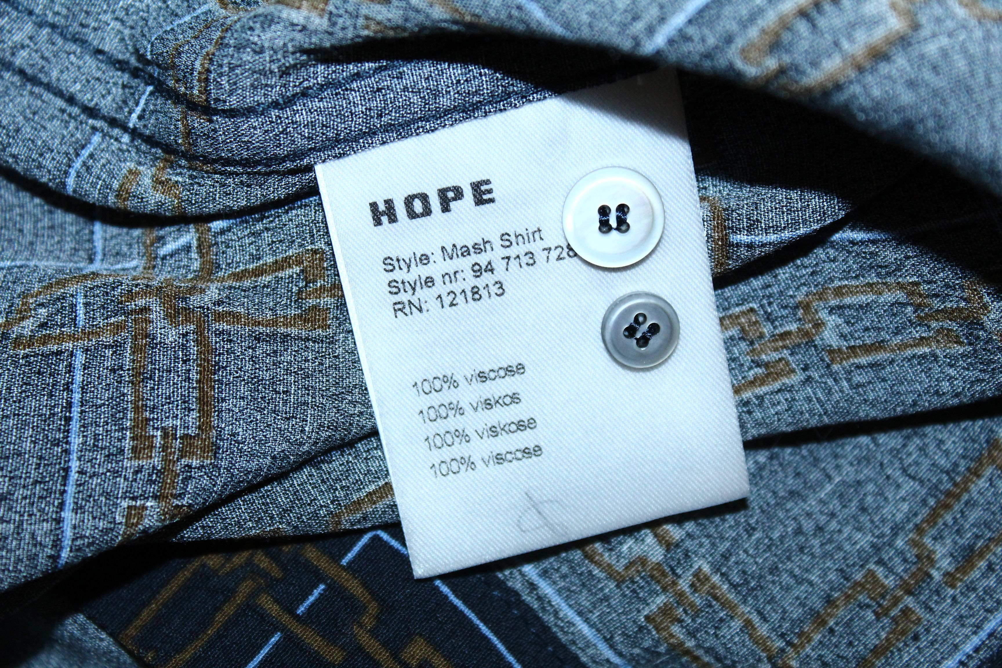 Hope HOPE Dk Blue Chain Mash Shirt 100% viscose. Size US L / EU 52-54 / 3 - 7 Thumbnail