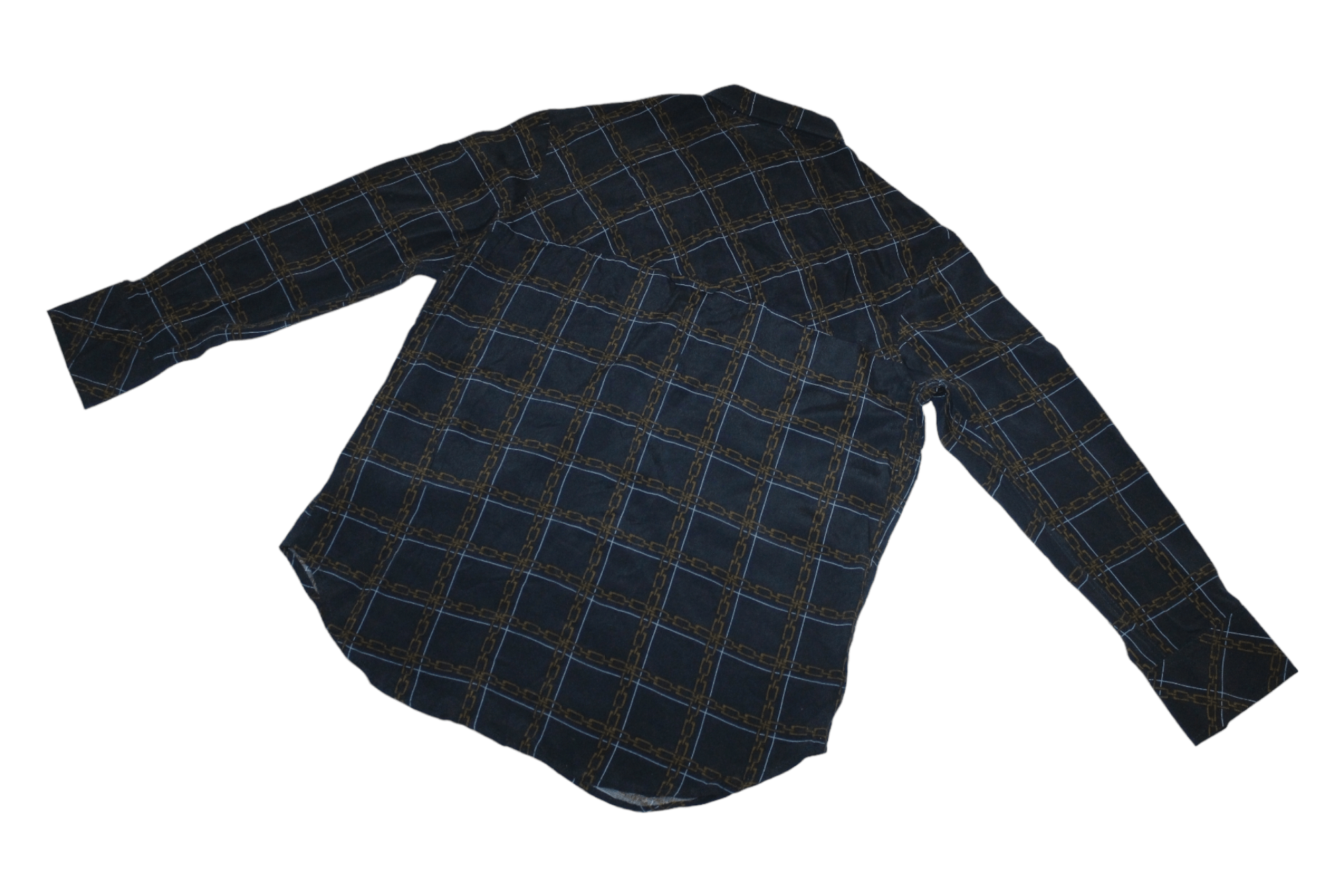 Hope HOPE Dk Blue Chain Mash Shirt 100% viscose. Size US L / EU 52-54 / 3 - 9 Thumbnail