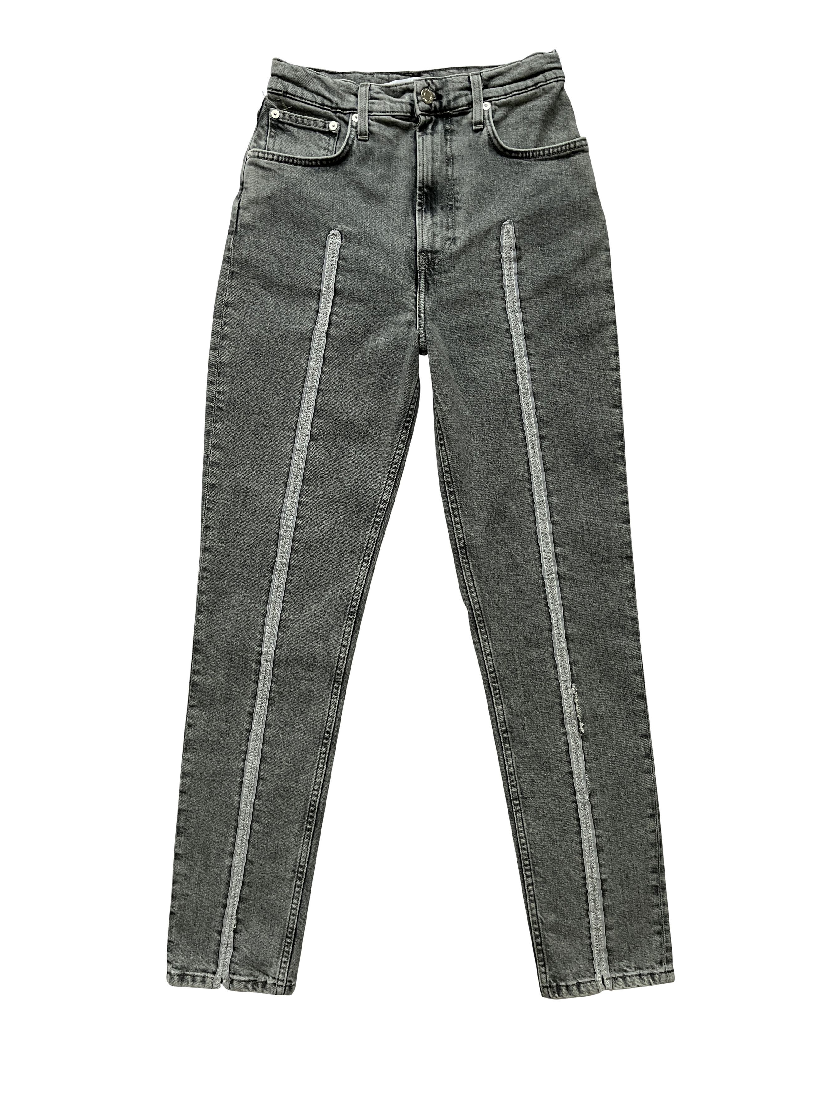 Helmut Lang ⚡️QUICK SALE⚡️2019 Helmut Lang Sample Grey Hi Spikes Jeans Size 29" - 1 Thumbnail