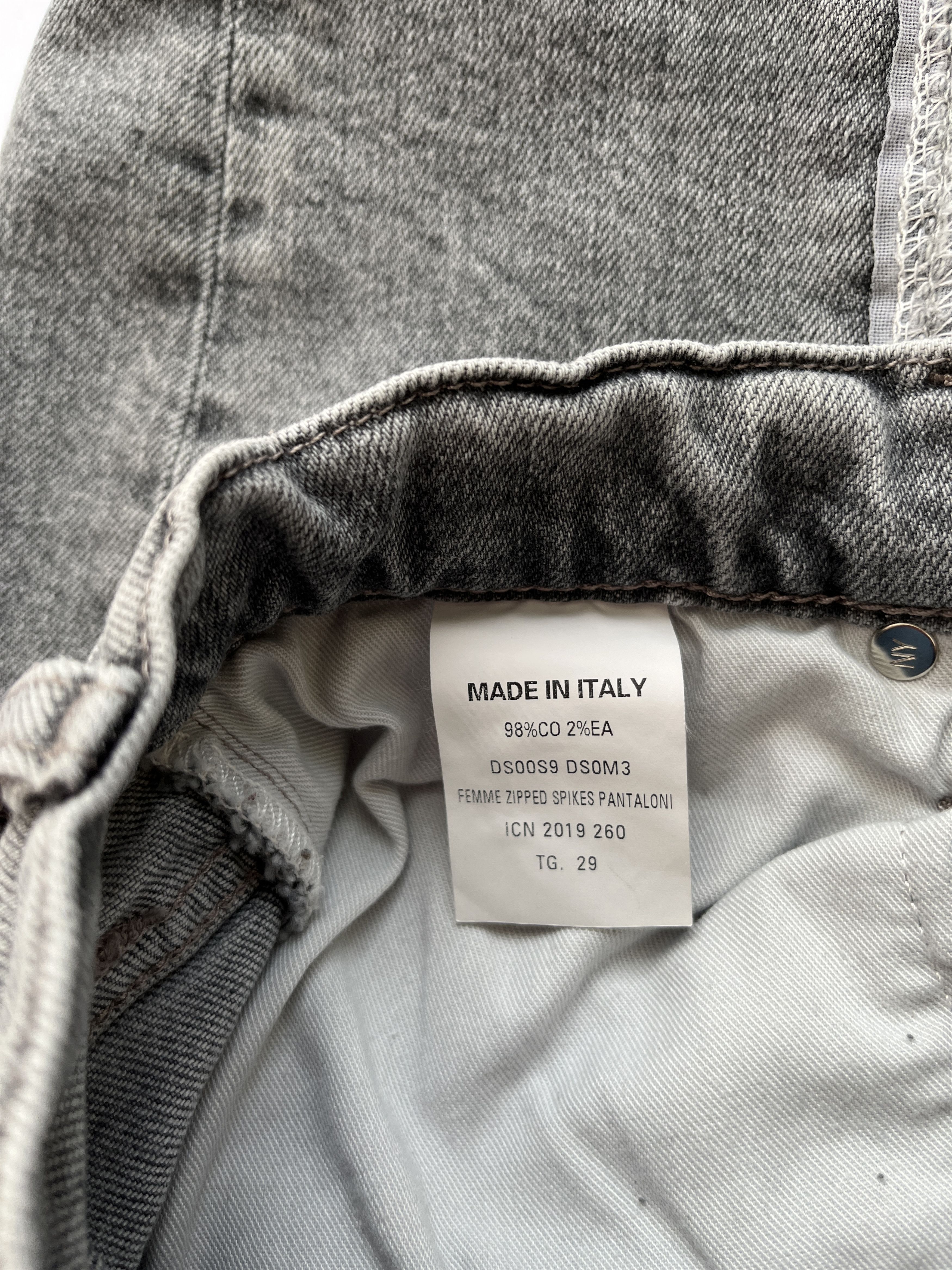 Helmut Lang ⚡️QUICK SALE⚡️2019 Helmut Lang Sample Grey Hi Spikes Jeans Size 29" - 5 Thumbnail
