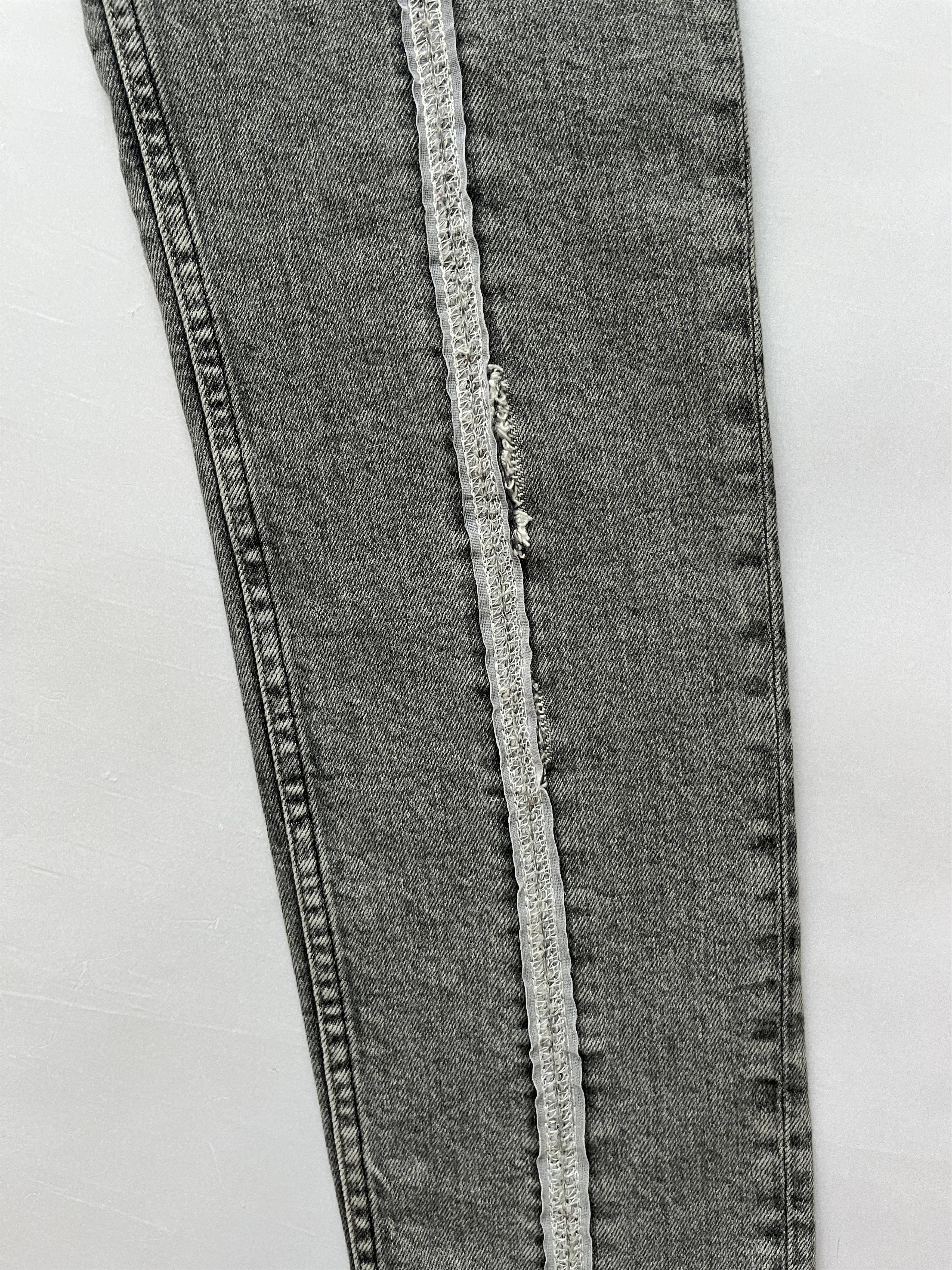 Helmut Lang ⚡️QUICK SALE⚡️2019 Helmut Lang Sample Grey Hi Spikes Jeans Size 29" - 6 Thumbnail