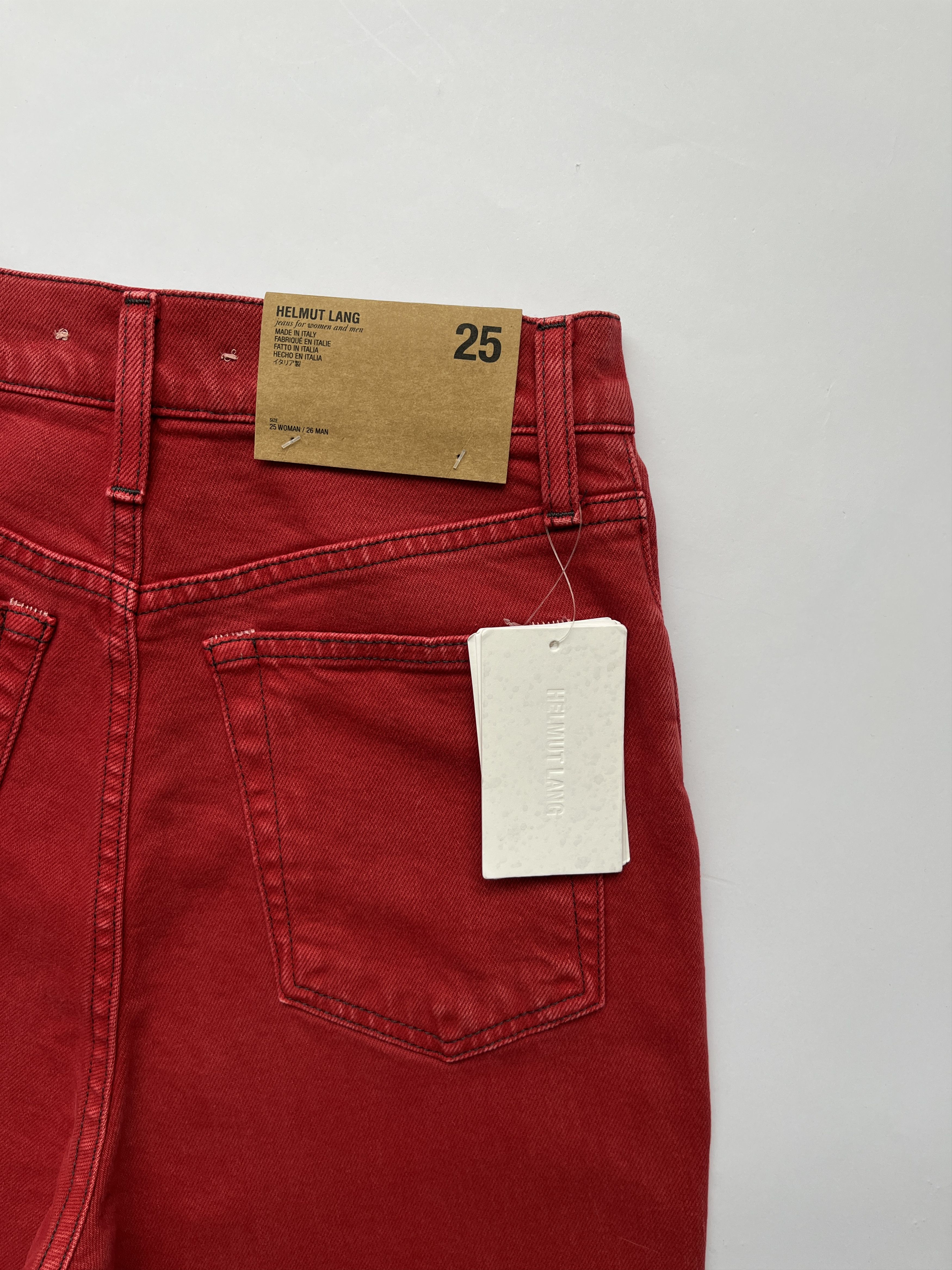 Helmut Lang ⚡️QUICK SALE⚡️Helmut Lang Red Hi Spikes Slim High Rise Jeans Size 25" / US 0 / IT 36 - 3 Thumbnail