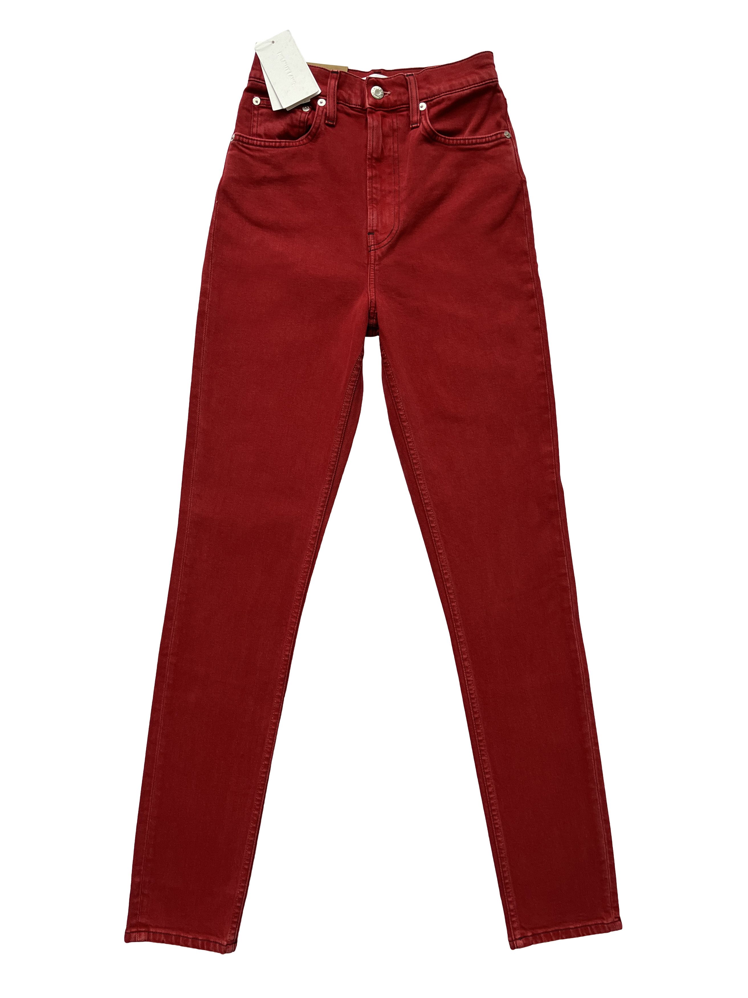 Helmut Lang ⚡️QUICK SALE⚡️Helmut Lang Red Hi Spikes Slim High Rise Jeans Size 25" / US 0 / IT 36 - 1 Thumbnail