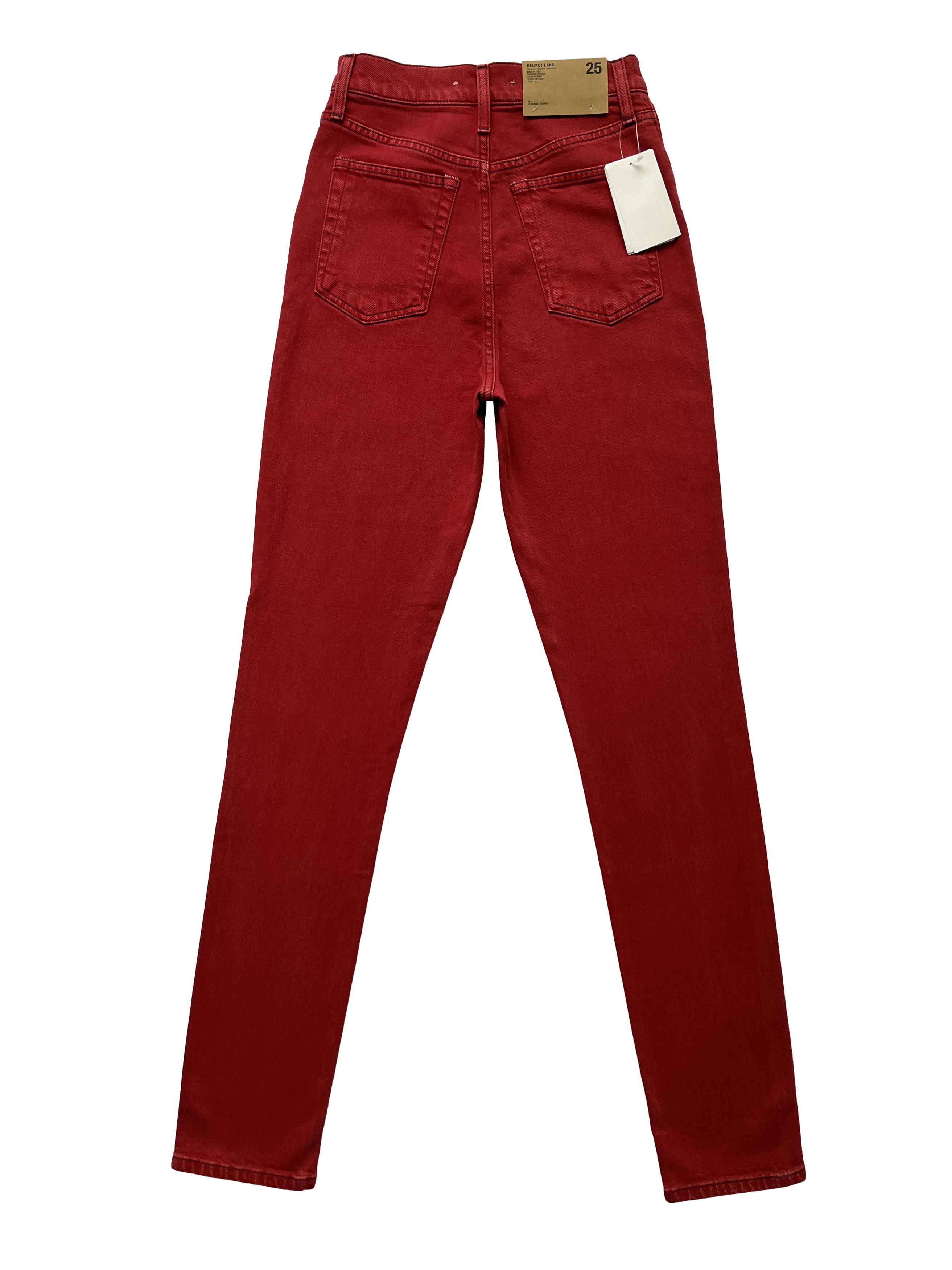 Helmut Lang ⚡️QUICK SALE⚡️Helmut Lang Red Hi Spikes Slim High Rise Jeans Size 25" / US 0 / IT 36 - 2 Thumbnail