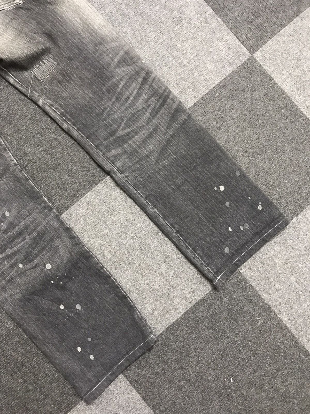 Designer FACTOTUM Designer Distressed Patchwork Cropped Jeans F704 Size US 32 / EU 48 - 12 Thumbnail