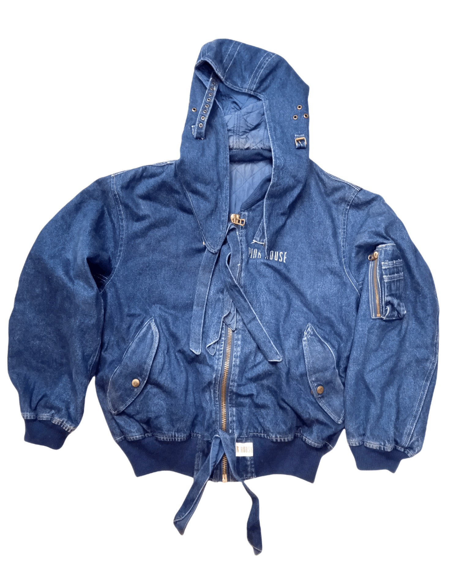 Japanese Brand × Other × Pink House Vintage Pink House Denim Bomber Y2K Japanese Designer Size US L / EU 52-54 / 3 - 1 Thumbnail