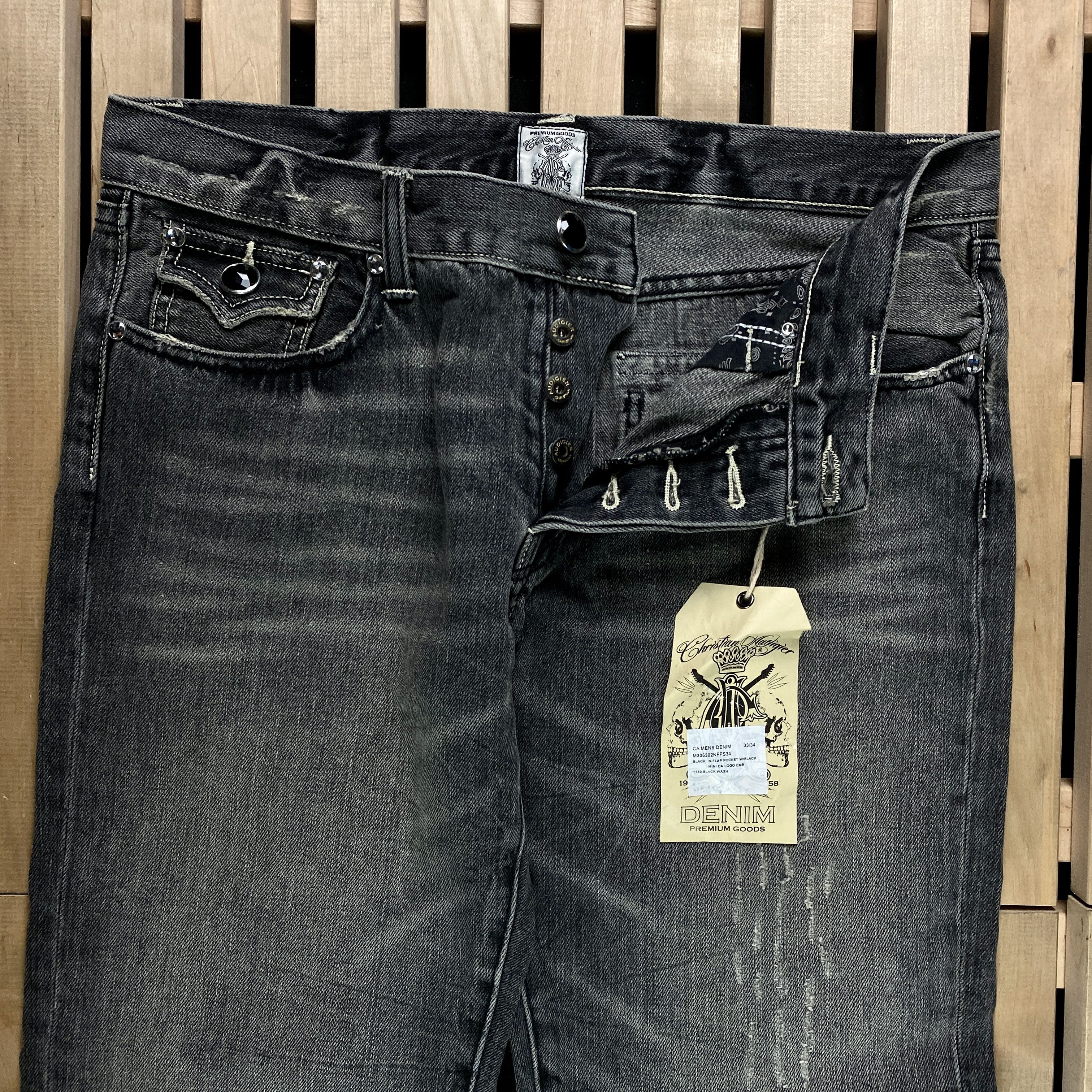 Christian Audigier Men’s Jeans Pants Christian Audigier Size 33/34 Size US 34 / EU 50 - 3 Thumbnail