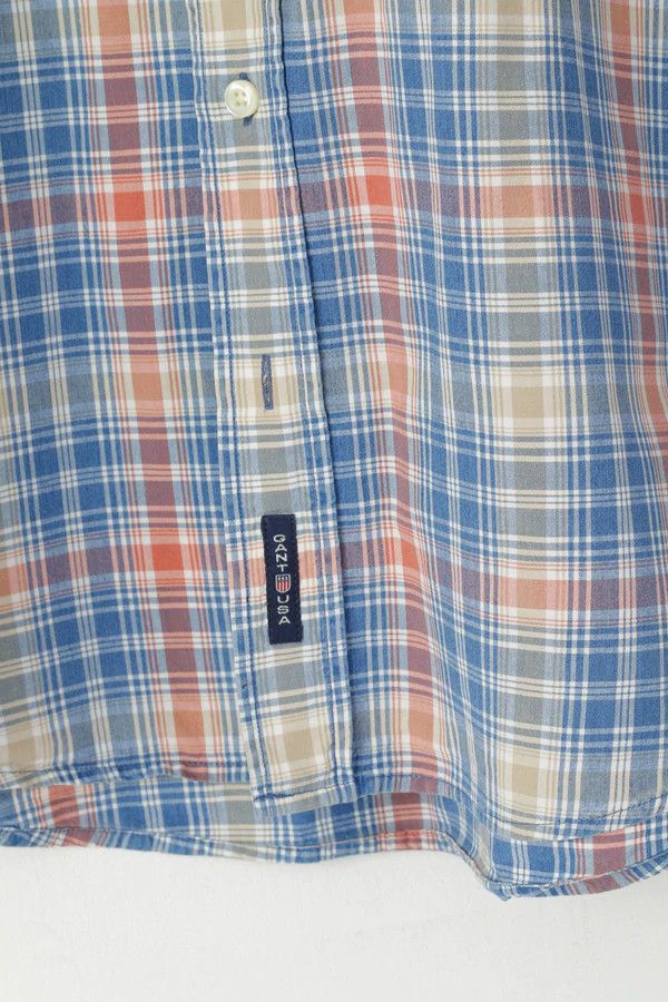 Gant Gant Men L Casual Shirt Blue Check Key West 8111 Size US L / EU 52-54 / 3 - 4 Thumbnail